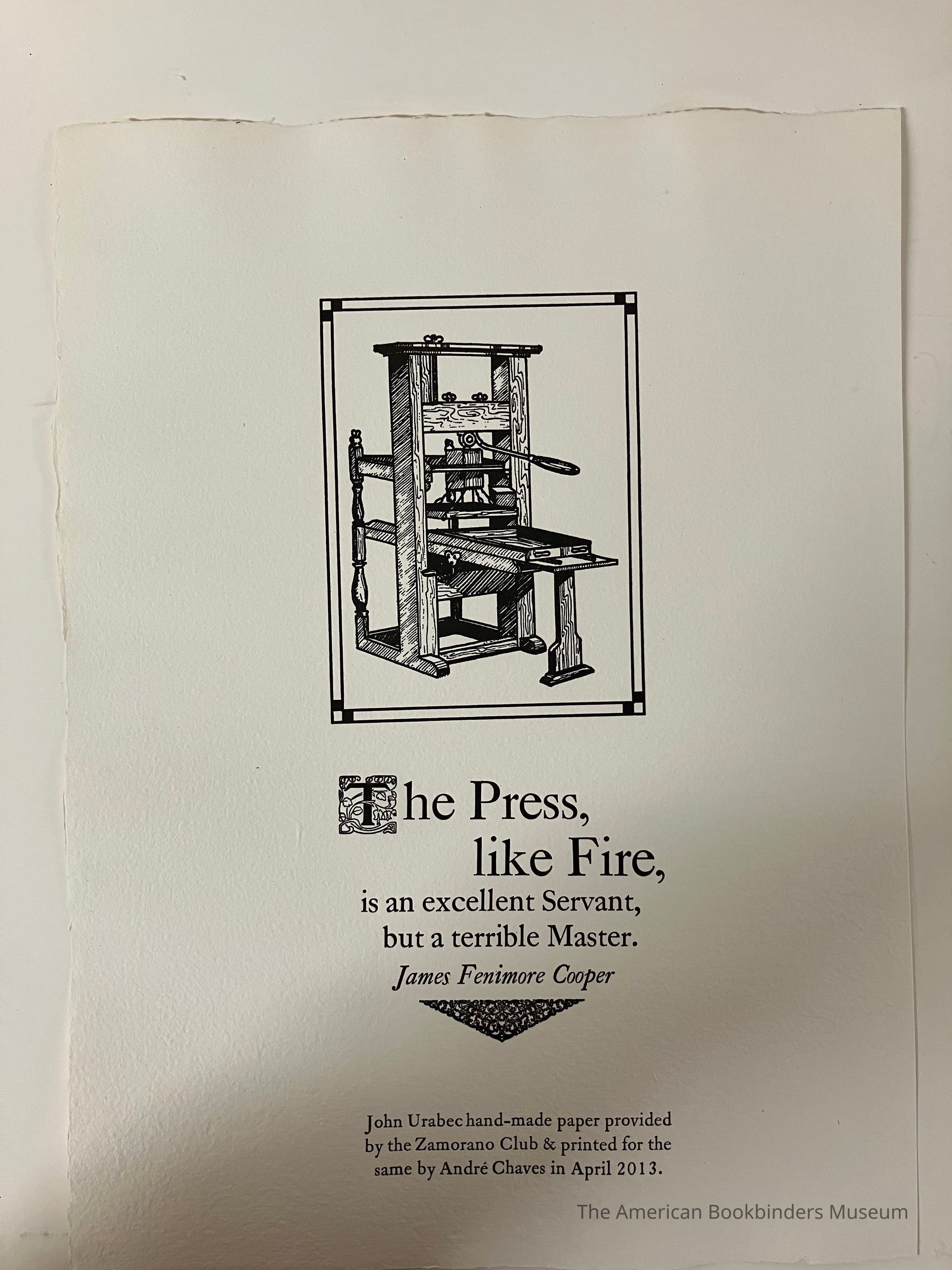          The press, like fire, is an excellent Servant, but a terrible Master / James Fenimore Cooper picture number 1
 