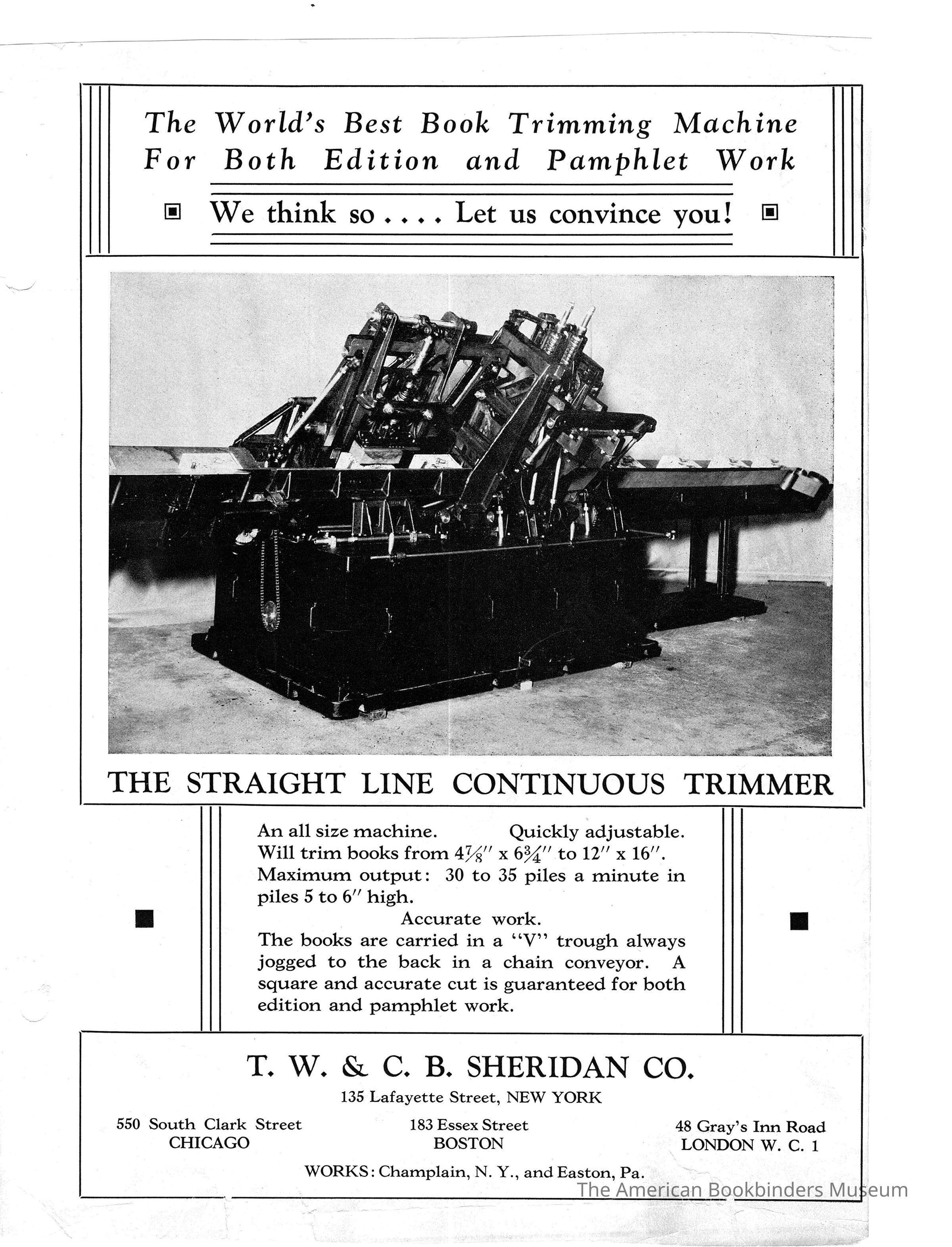 1935 TW & CB Sheridan VT Pile Trimmer circa picture number 1