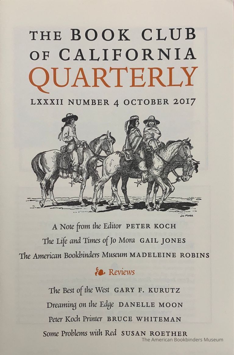          The Book Club of California Quarterly. Vol. LXXXII, no.4 : Oct. 2017. picture number 1
   