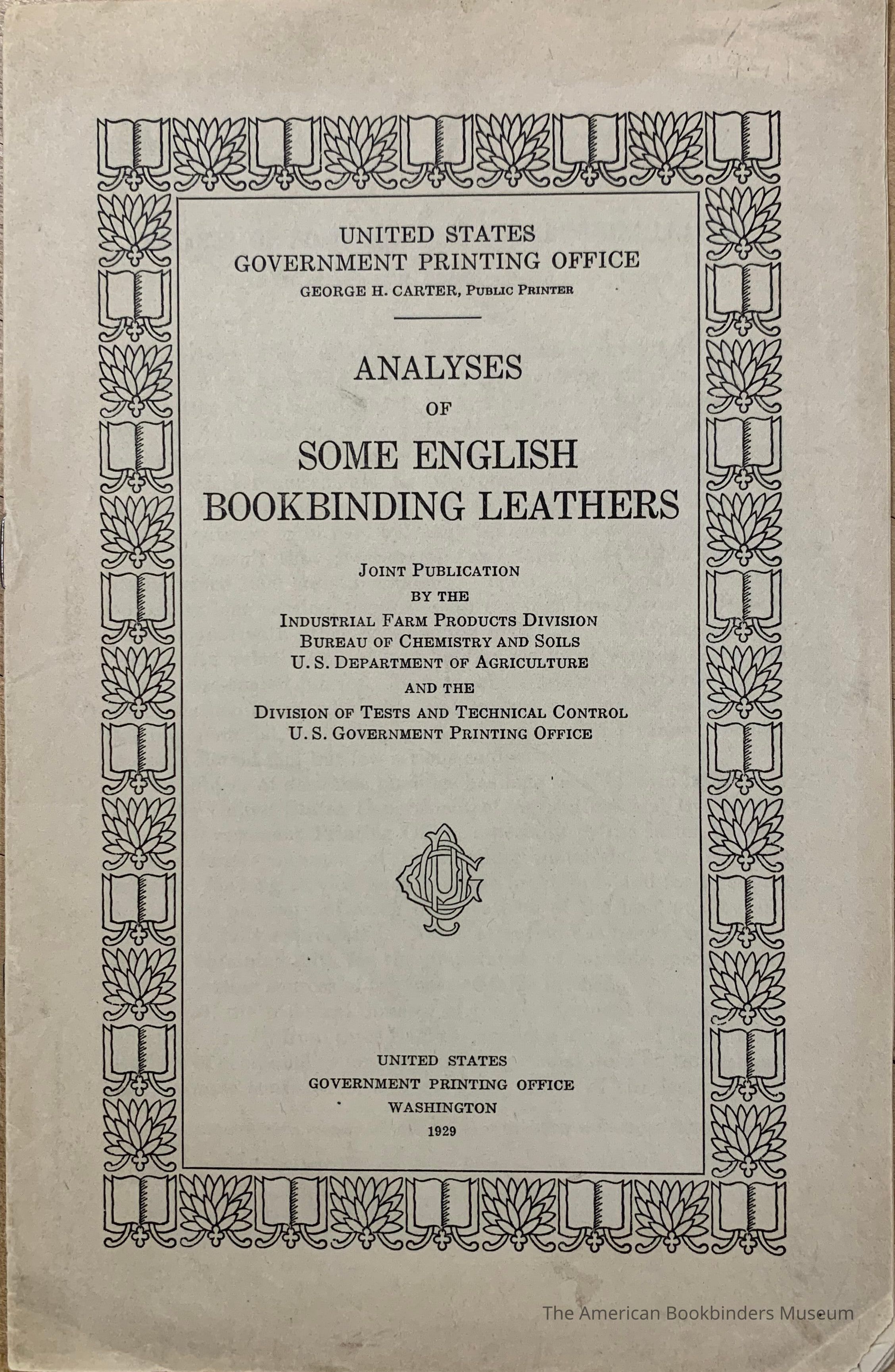 Analyses of some English bookbinding leathers picture number 1