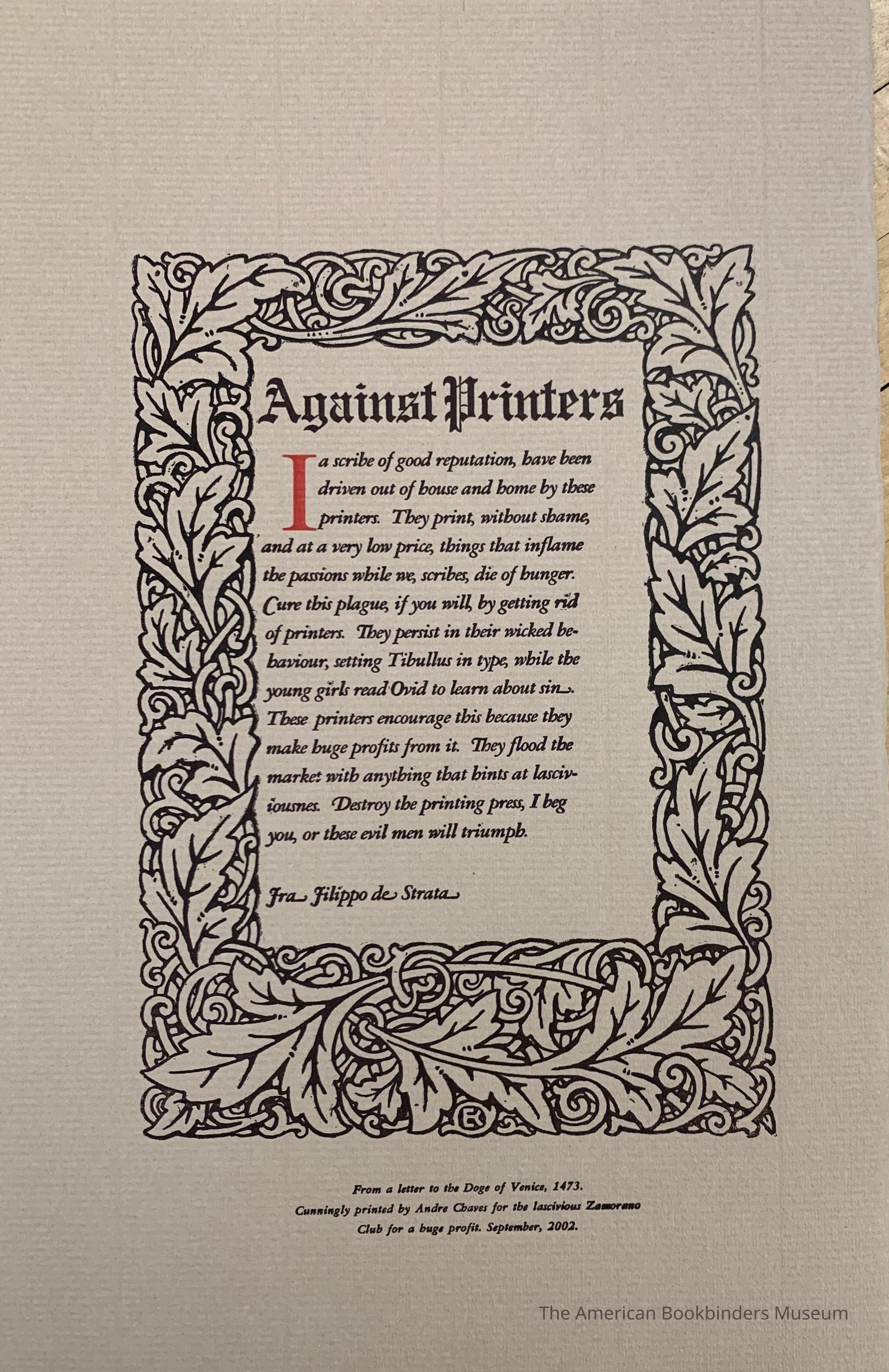          Against printers picture number 1
   