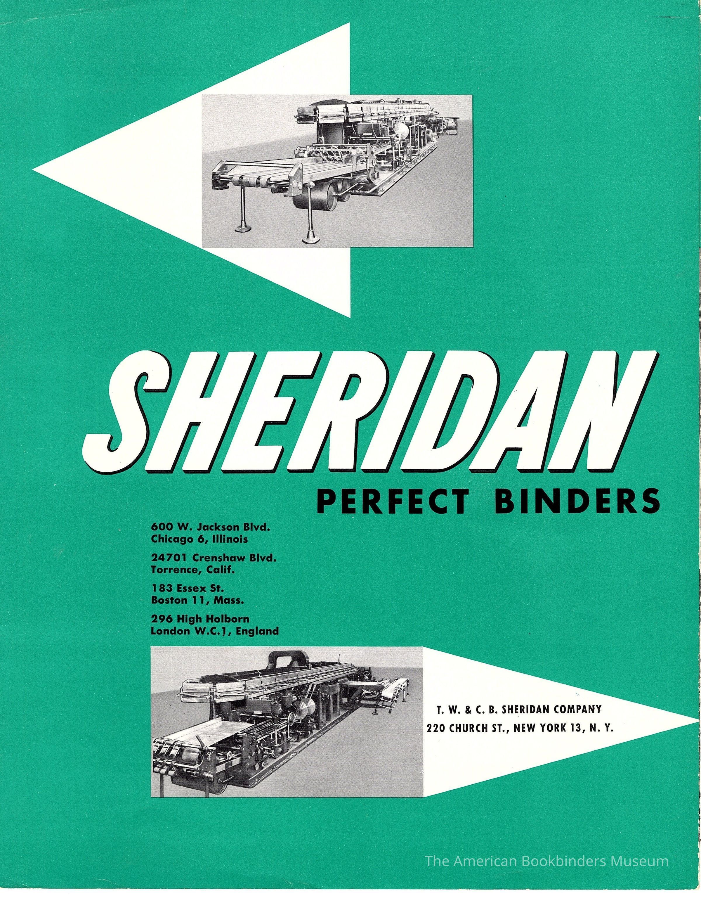          1960 TW & CB Sheridan Brochure Perfect Binders picture number 1
 
