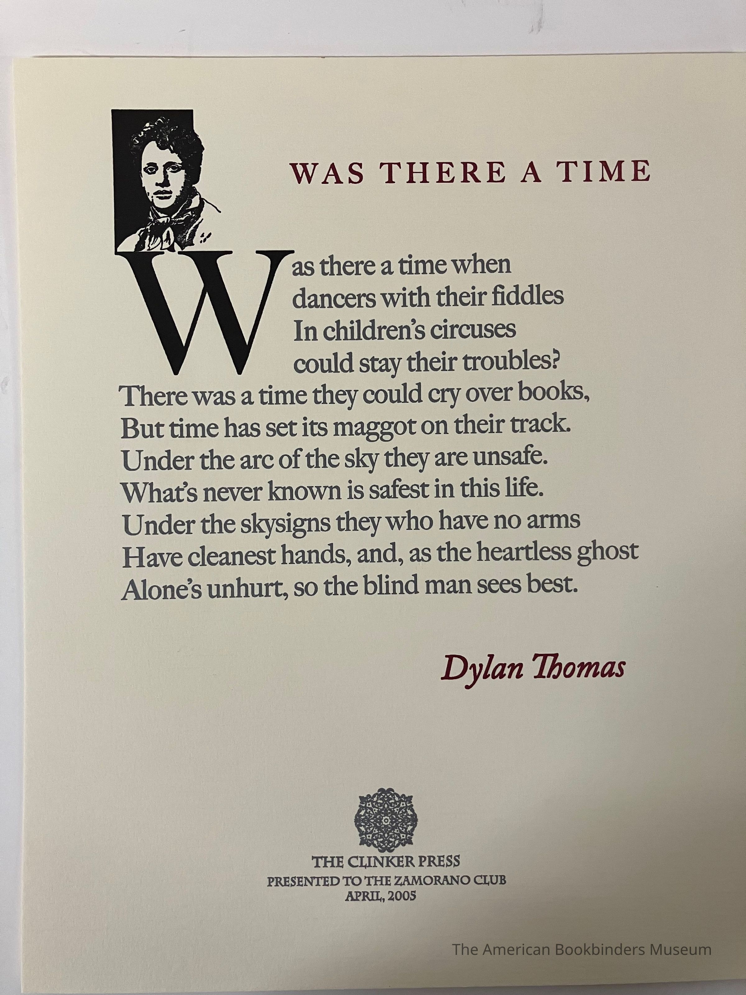 Was there a time / Dylan Thomas picture number 1