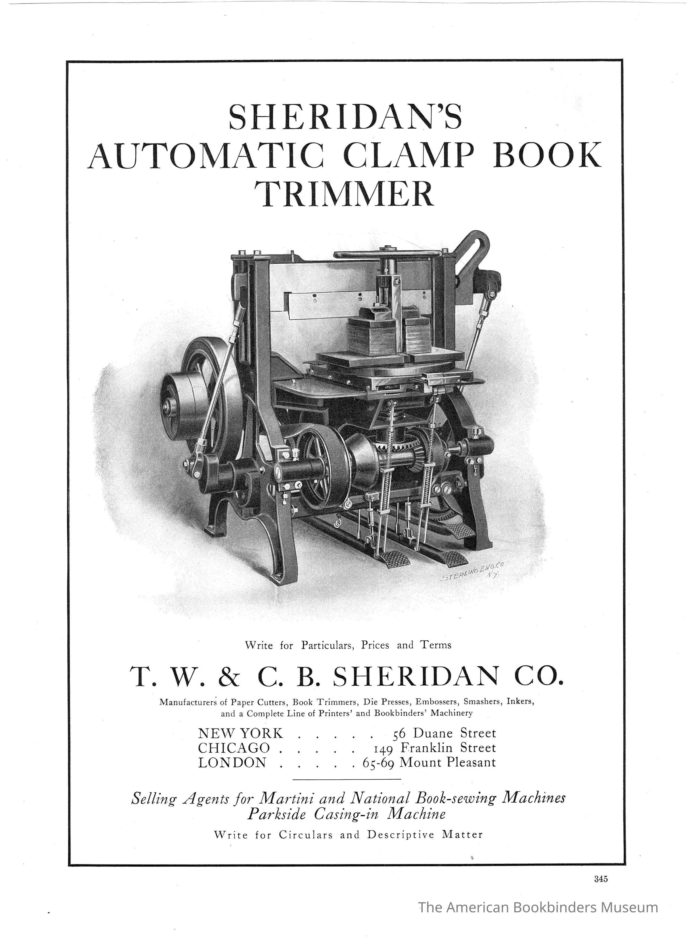 1910 TW & CB Sheridan Book Trimmer picture number 1