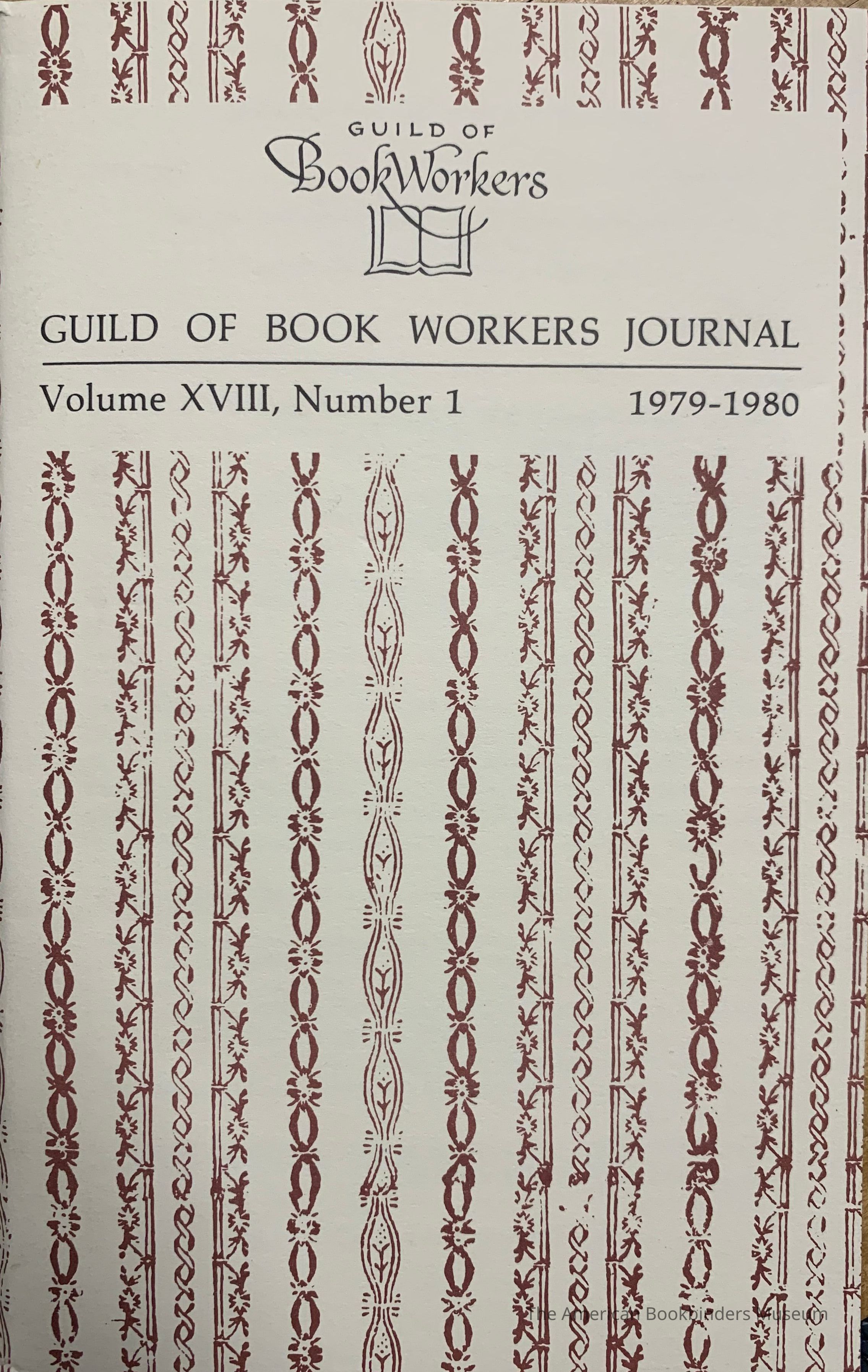 Guild of Book Workers Journal.1979-1980 ; v.18 no.1. picture number 1