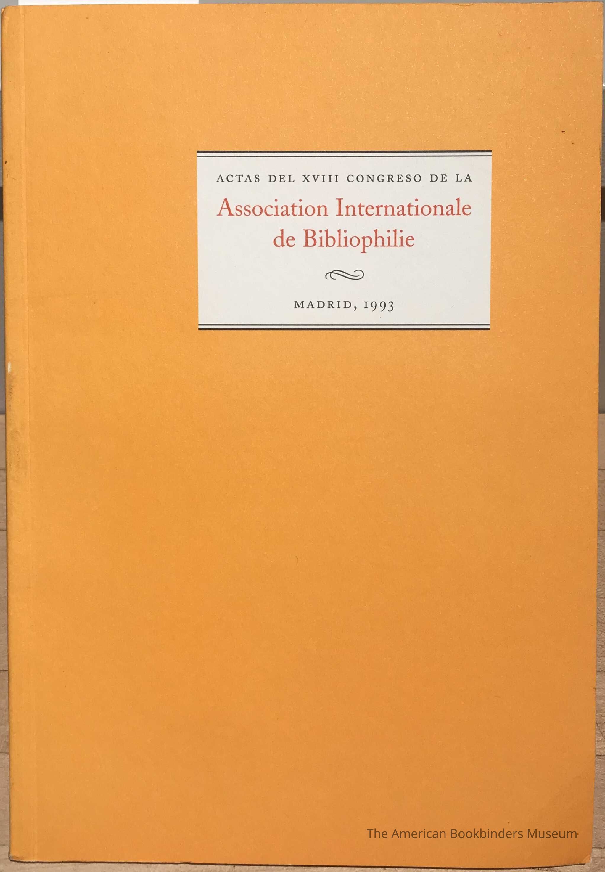          Actes et communication : XVIII congrès, Madrid, 1993 picture number 1
   