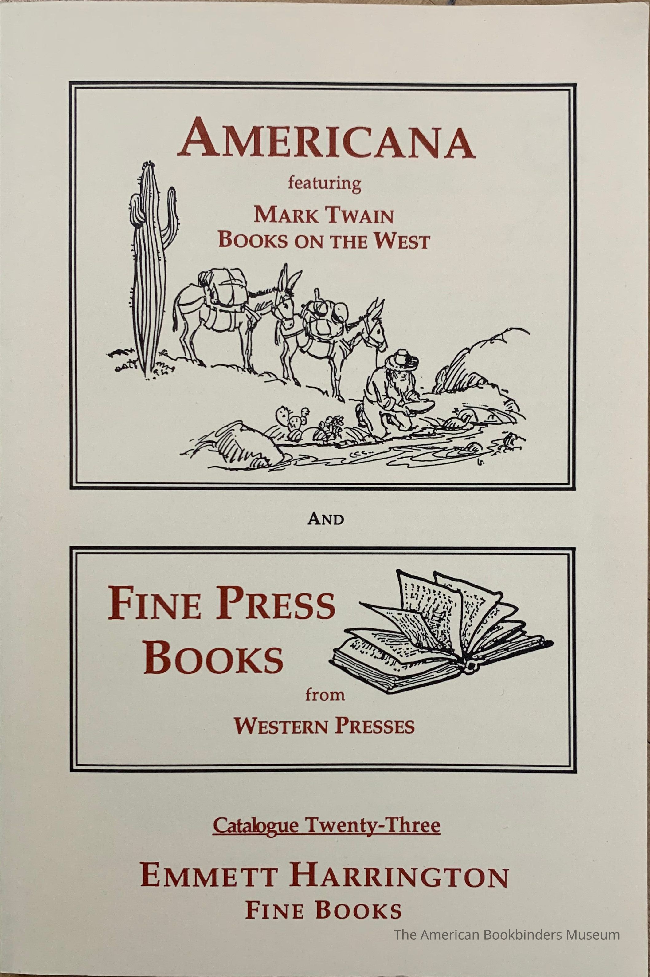          Americana, featuring Mark Twain, Books on the West and fine press books from Western presses. picture number 1
 