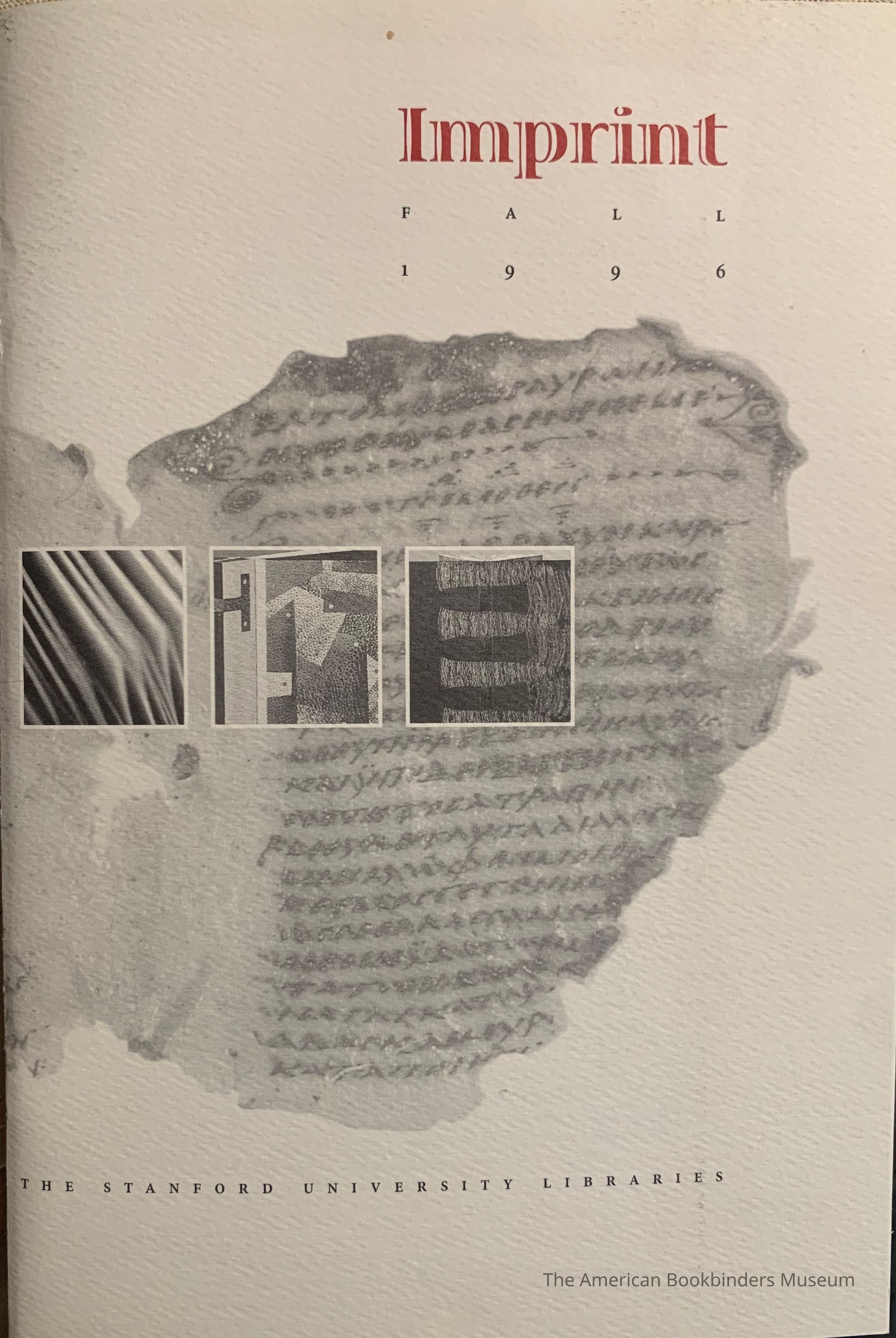 Imprint. Vol. XVI, no.1 : Fall 1996 picture number 1
