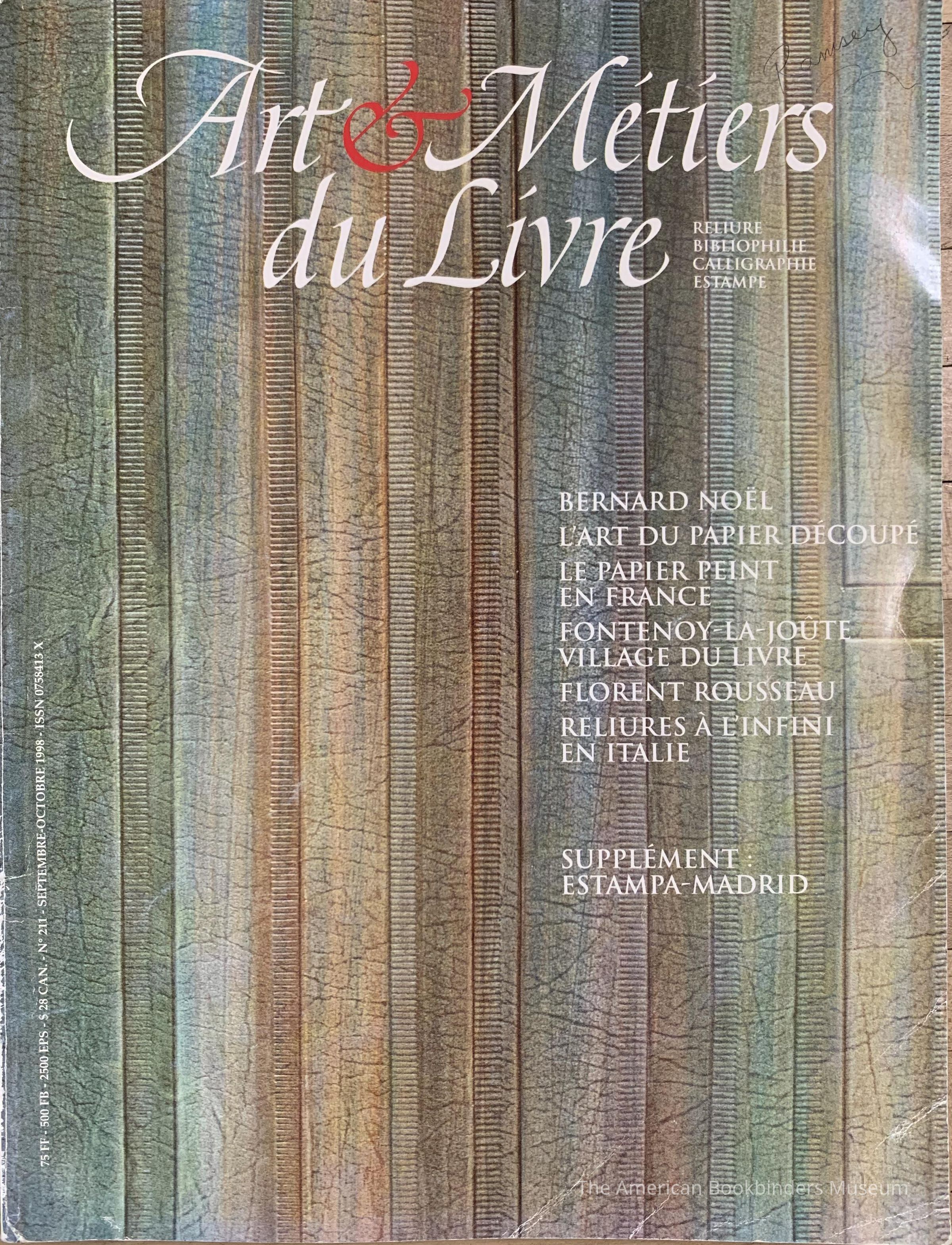 Art & Metiers du Livres ; No. 211 septembre-octobre 1998 picture number 1