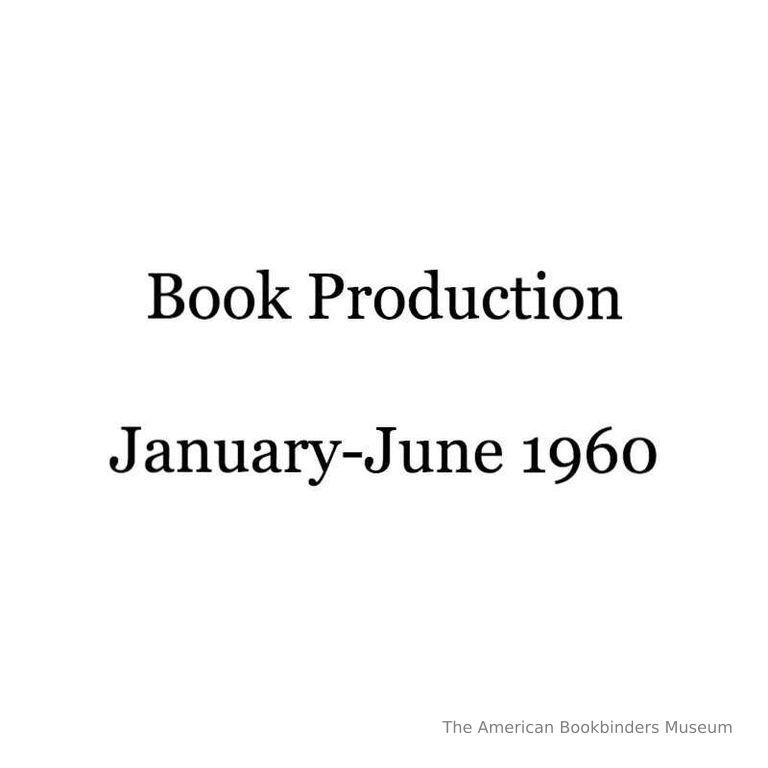          Book production: January-June, 1960 picture number 1
   