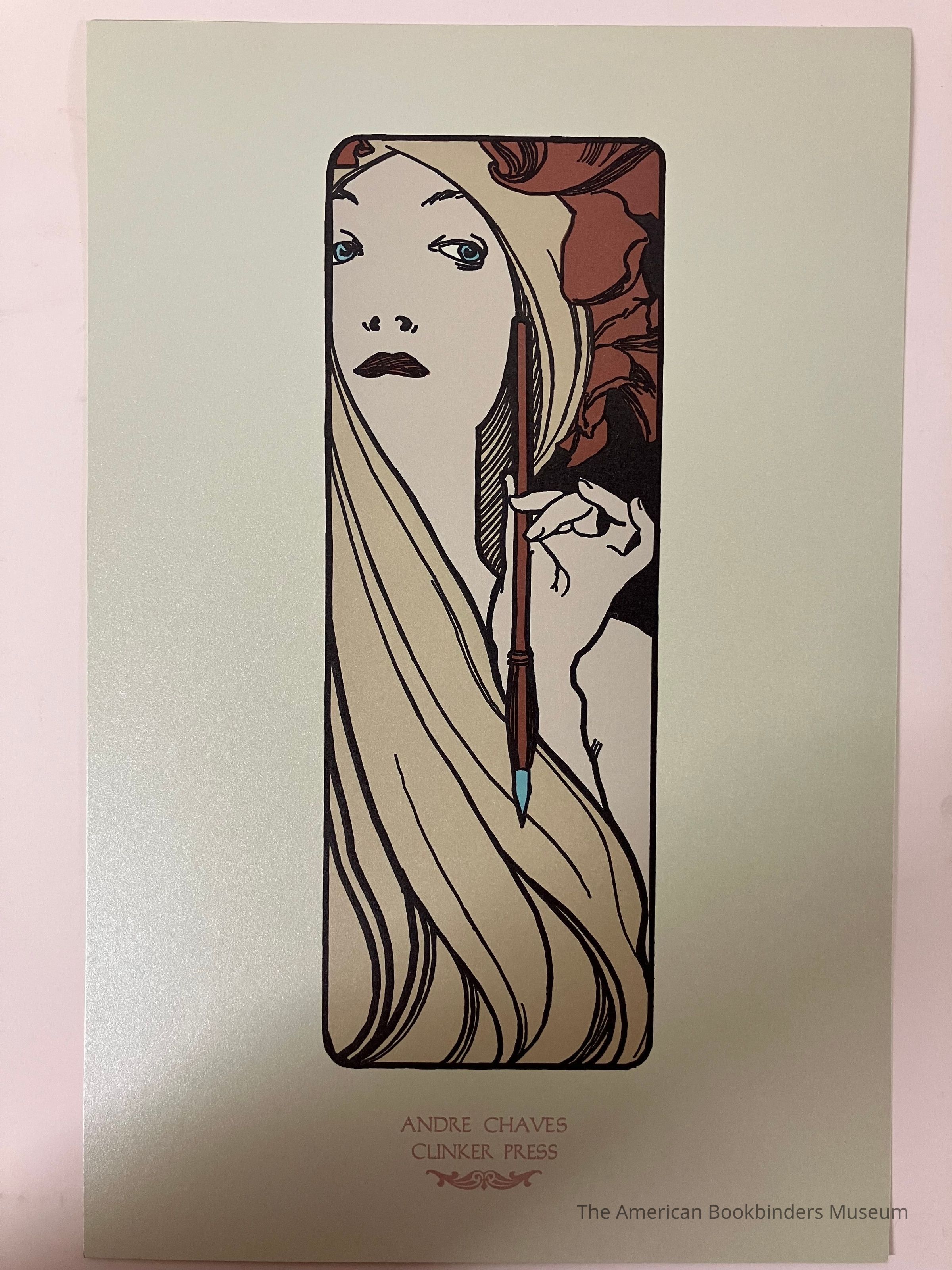 Print of a woman holding a brush picture number 1