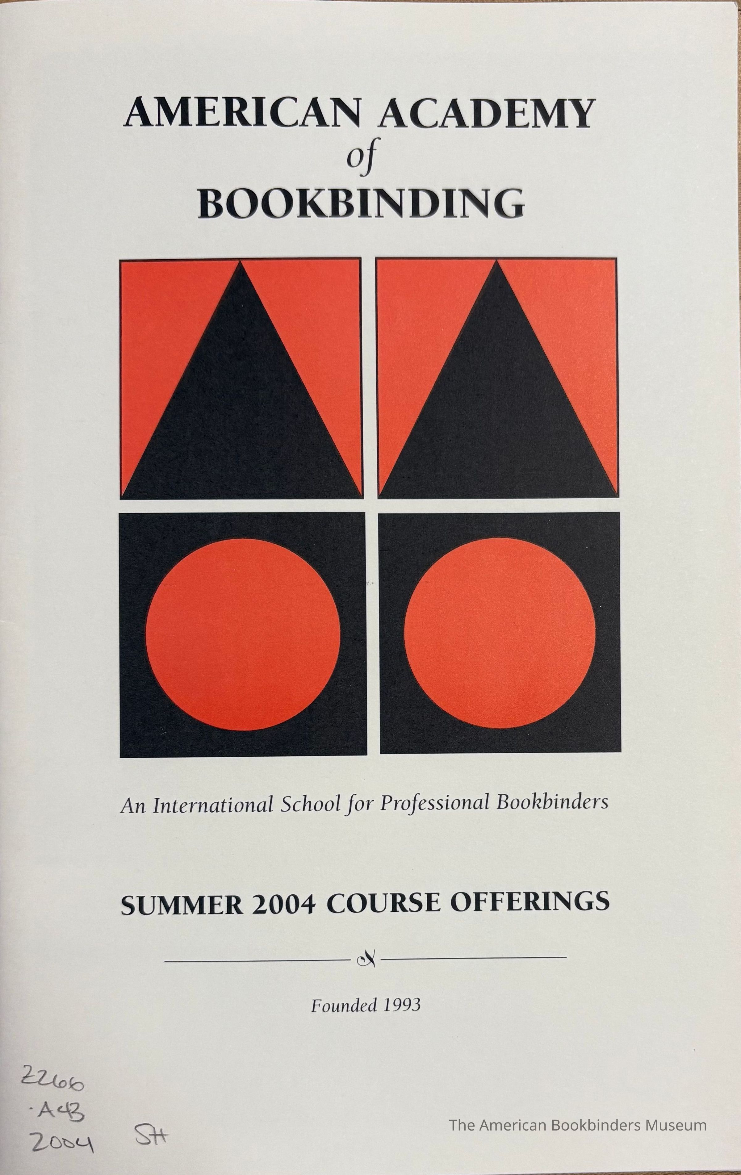 American Academy of Bookbinding, Summer 2004 course offerings picture number 1