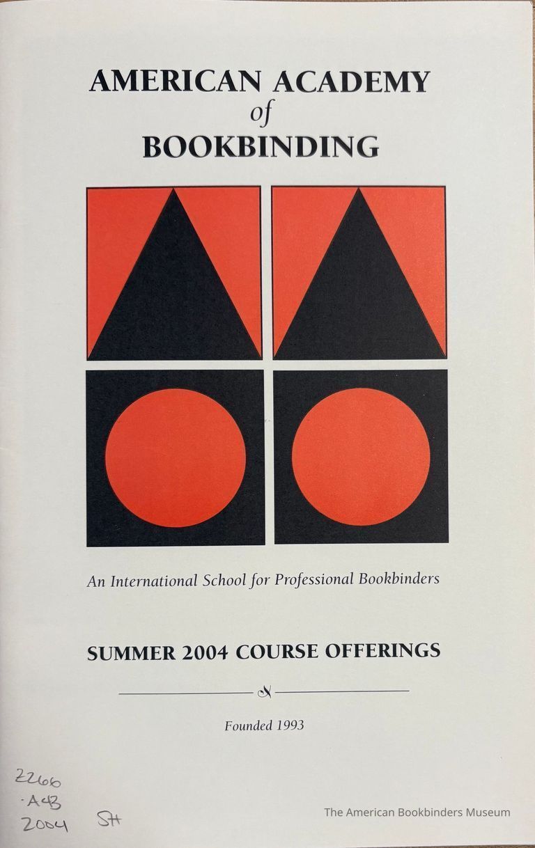          American Academy of Bookbinding, Summer 2004 course offerings picture number 1
   