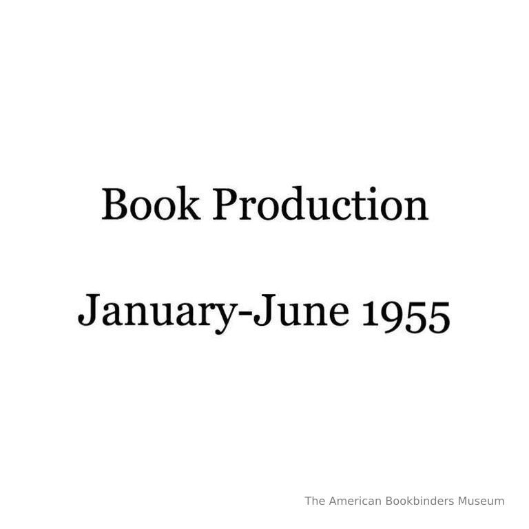          Book Production: January-June, 1955 picture number 1
   