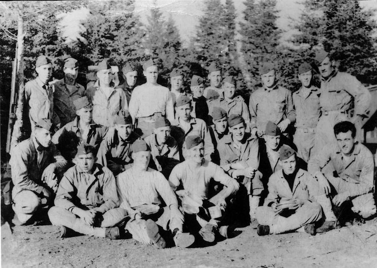          IOWA's Marines ashore on Newfoundland for a landing exercise. September 1943. picture number 1
   