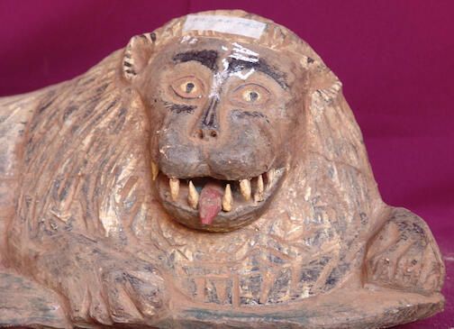 Sculpture in the form of a lion