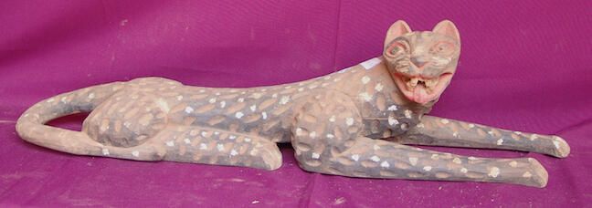 Sculpture in the form of a leopard