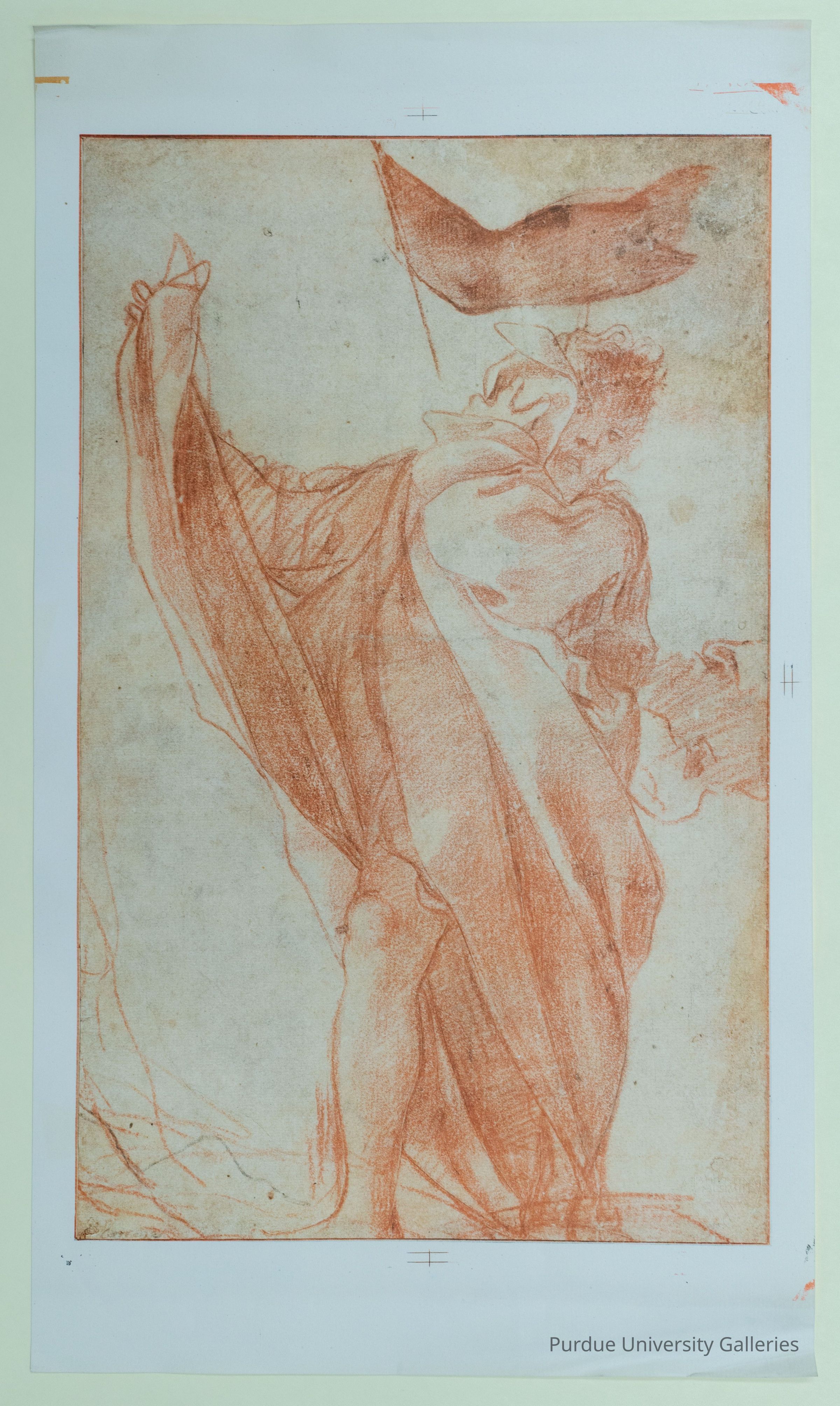 Apostelfigur (Study for One Apostle) from the Albertina Facsimile picture number 1