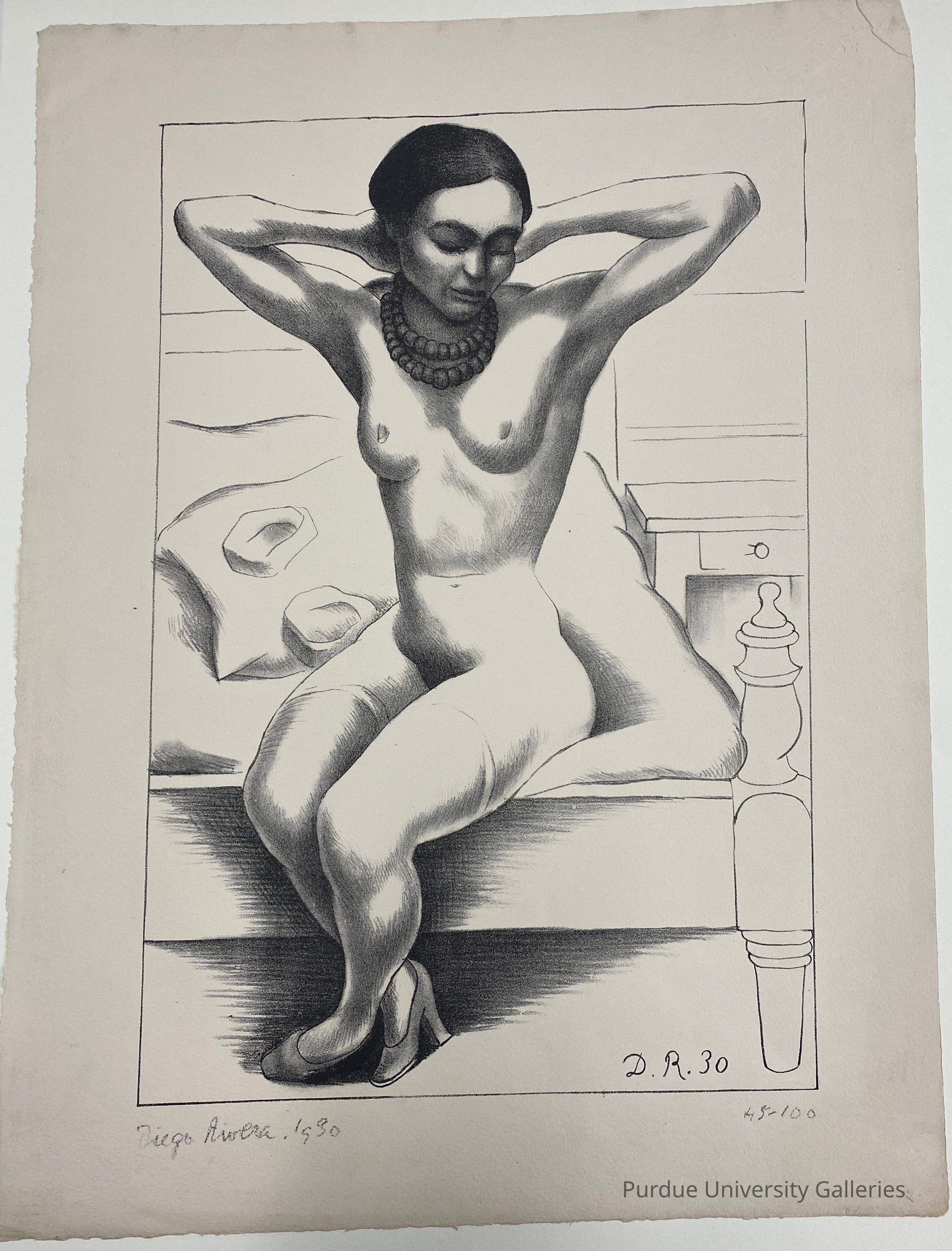 Desnudo sentado con brazos levantados (Frida Kahlo) (Seated Nude with Arms Raised [Frida Kahlo]) picture number 1