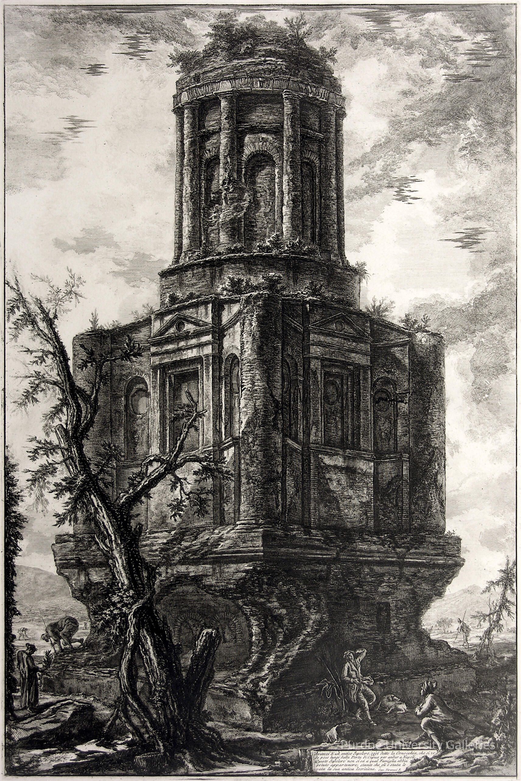 Avanzi di un antico Sepolcro oggi detto la Conocchia (Remains of an Ancient Tomb called La Conocchia) from Vedute di Rome (Views of Rome) picture number 1