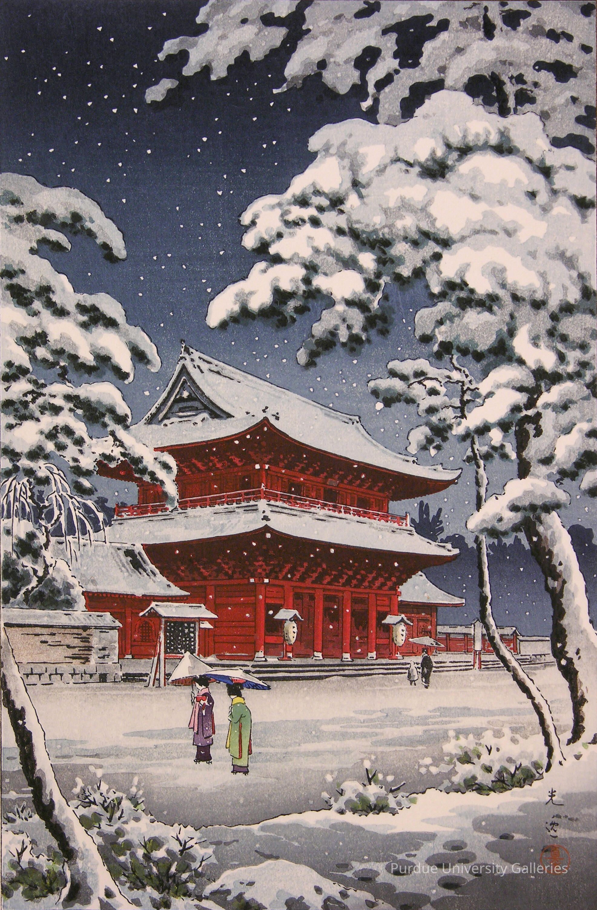 Snow at Zojoji Temple, Shiba, Tokyo picture number 1