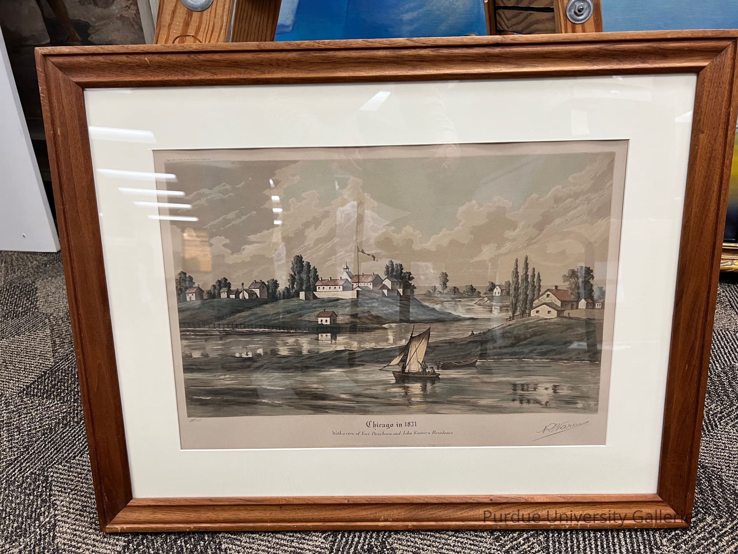 Chicago 1831, with a view of Fort Dearborn and John Kenzie Residence picture number 1