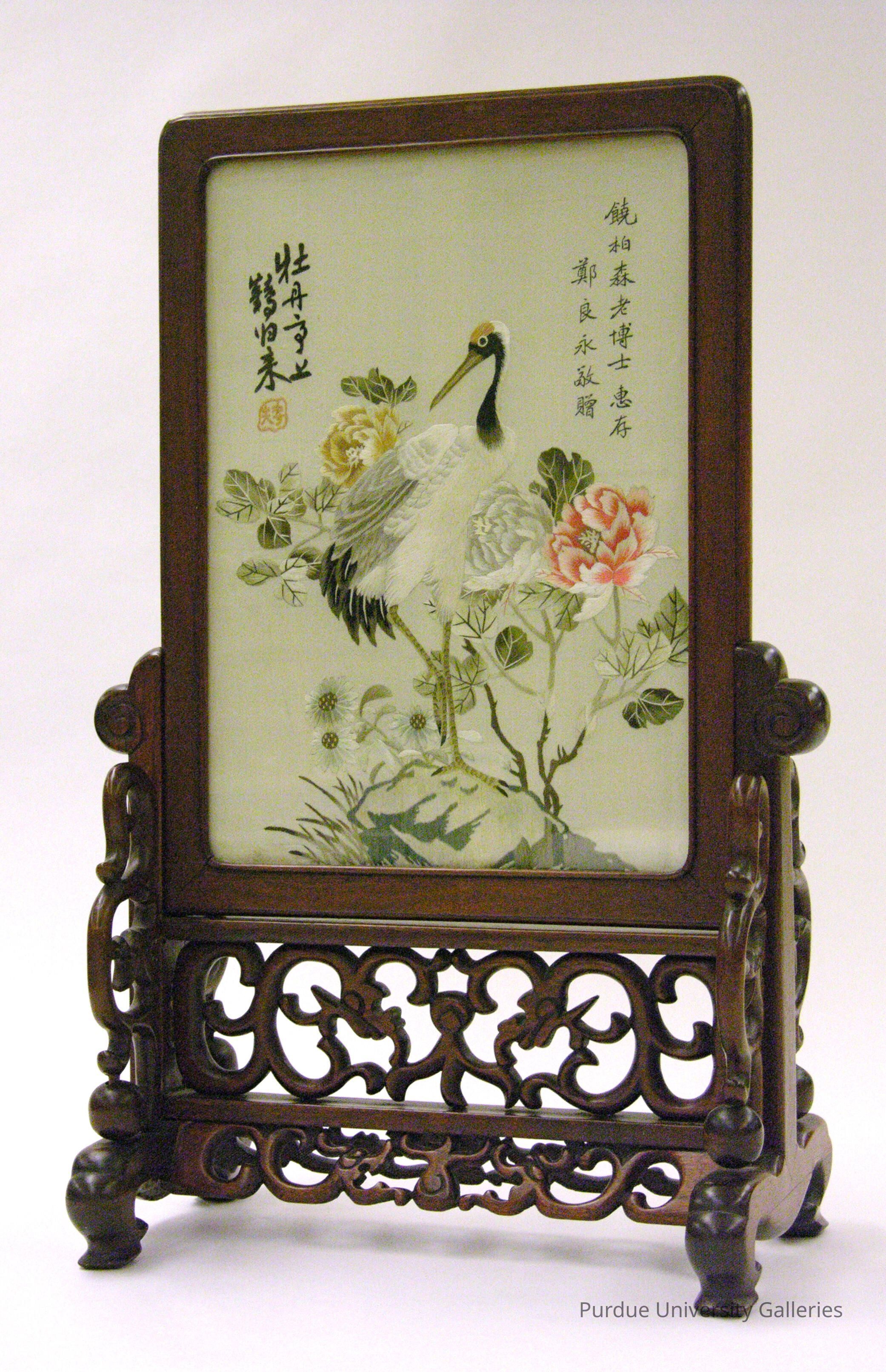 Stork flys back to the pavilion of peony, The picture number 1