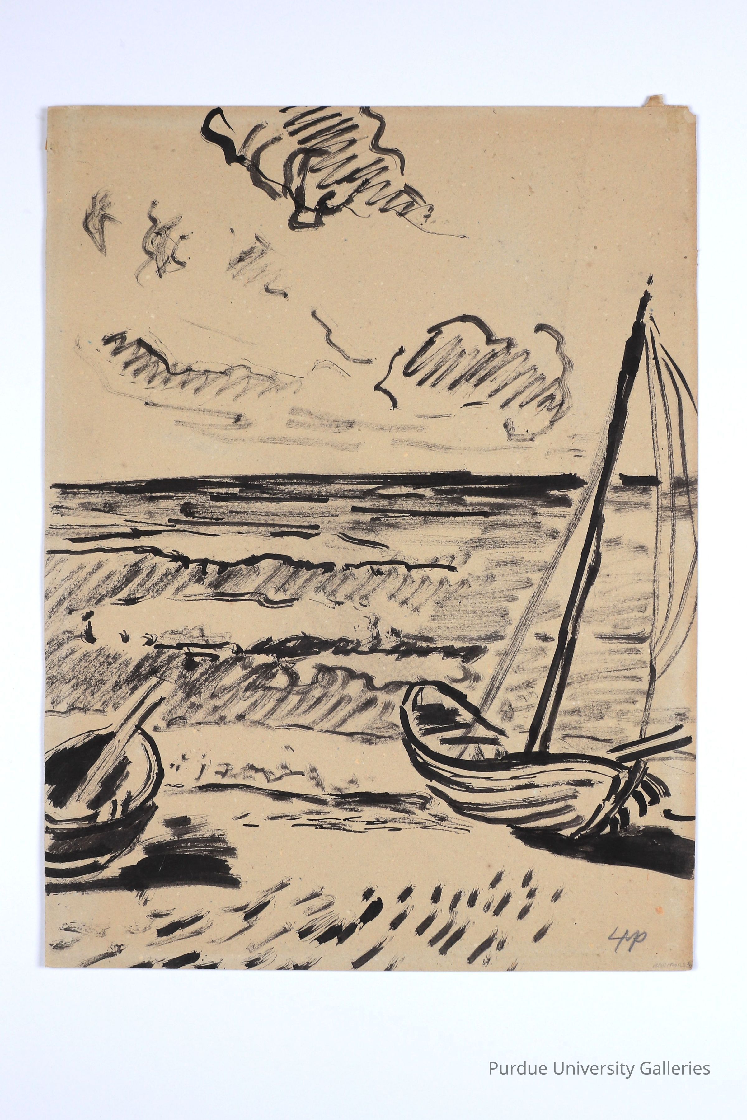 Boote (Boats [verso]) Boats with Nets (recto) picture number 1