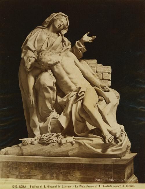 1380 Roma - Basilica di S. Giovanni in Laterano - La Pieta (lavoro di A. Montauti scolari di Bernini) picture number 1