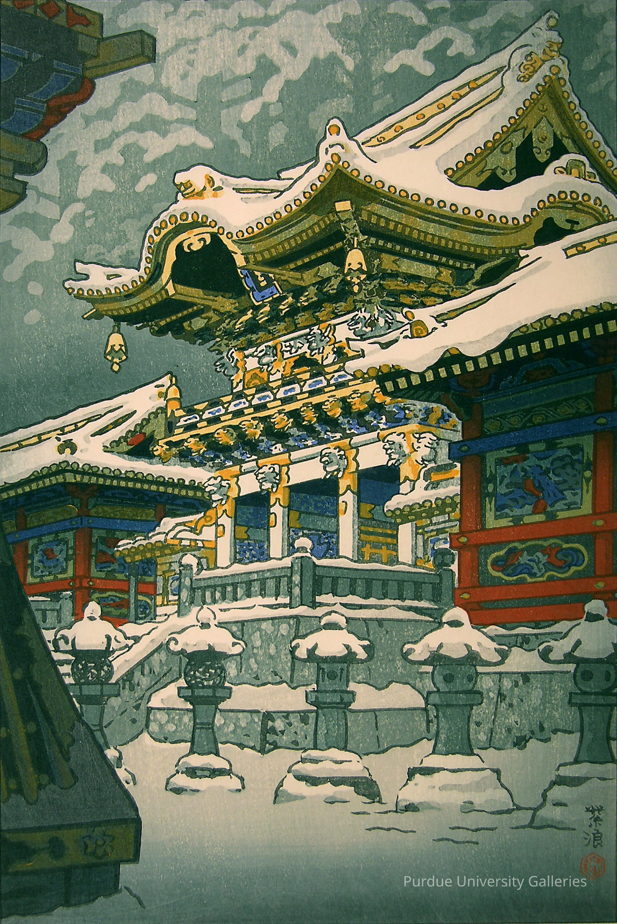 Snow at Yomemon Gate, Nikko picture number 1
