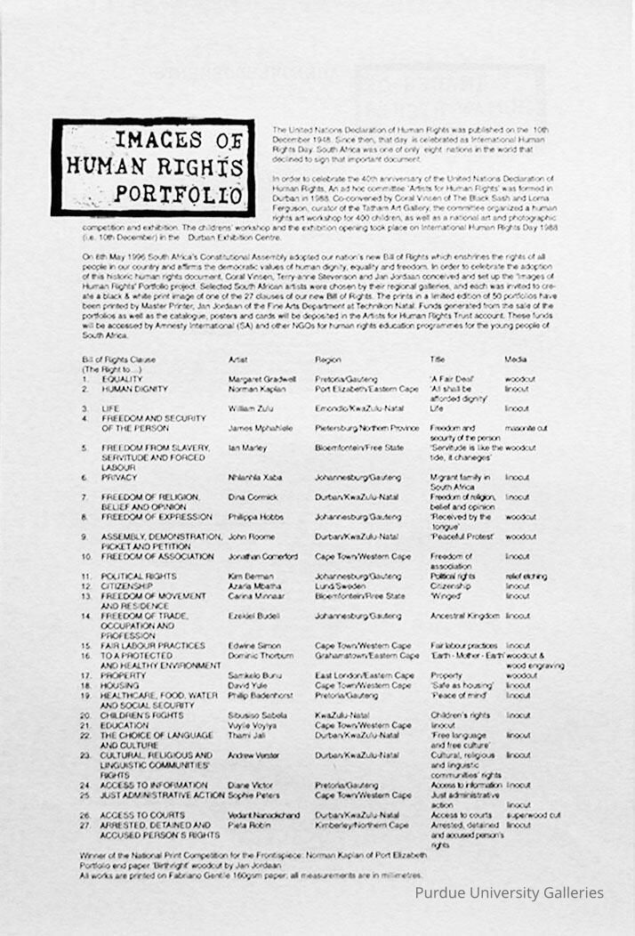 Artist list: Images of Human Rights Portfolio picture number 1