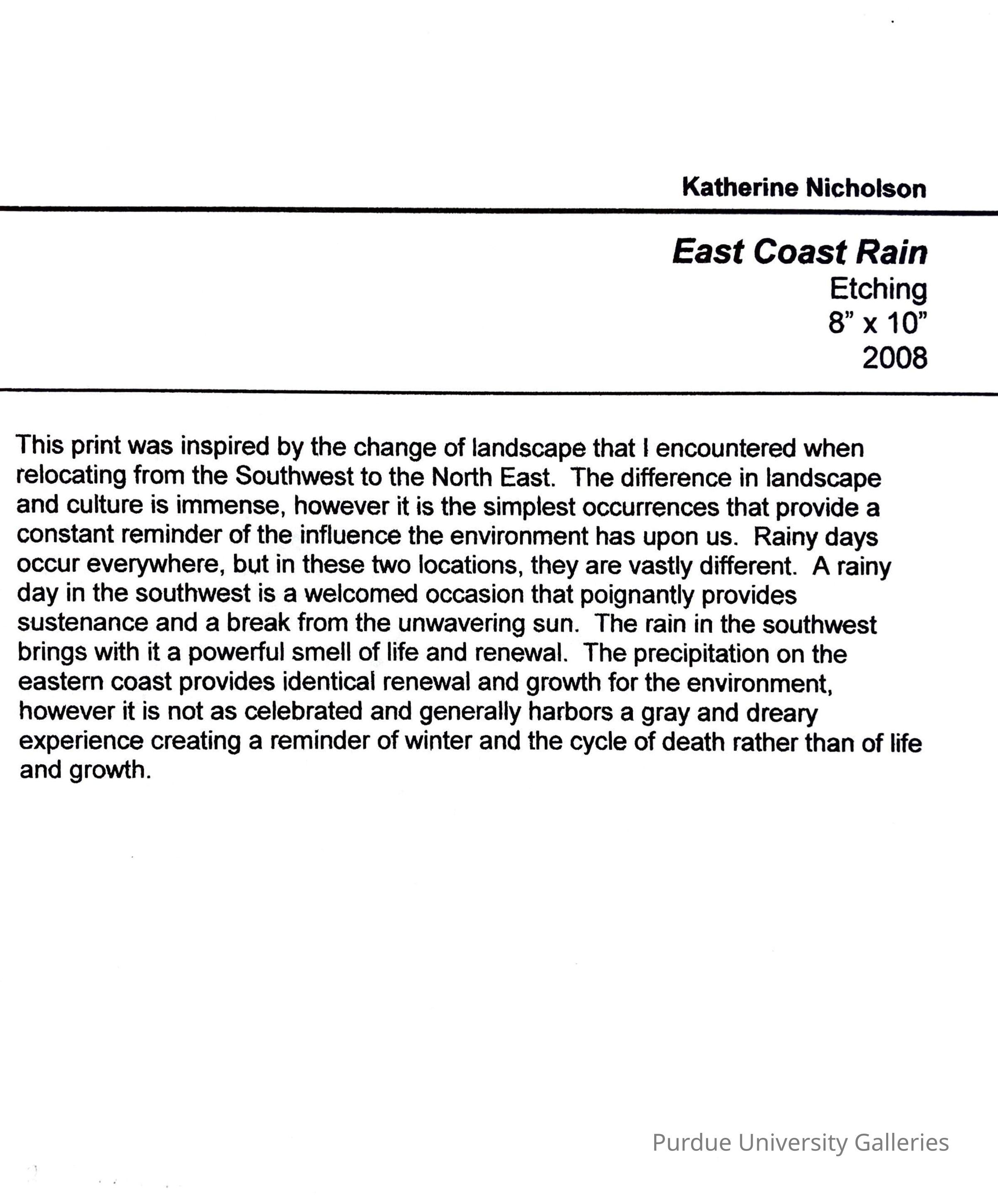 Artist's Statement
