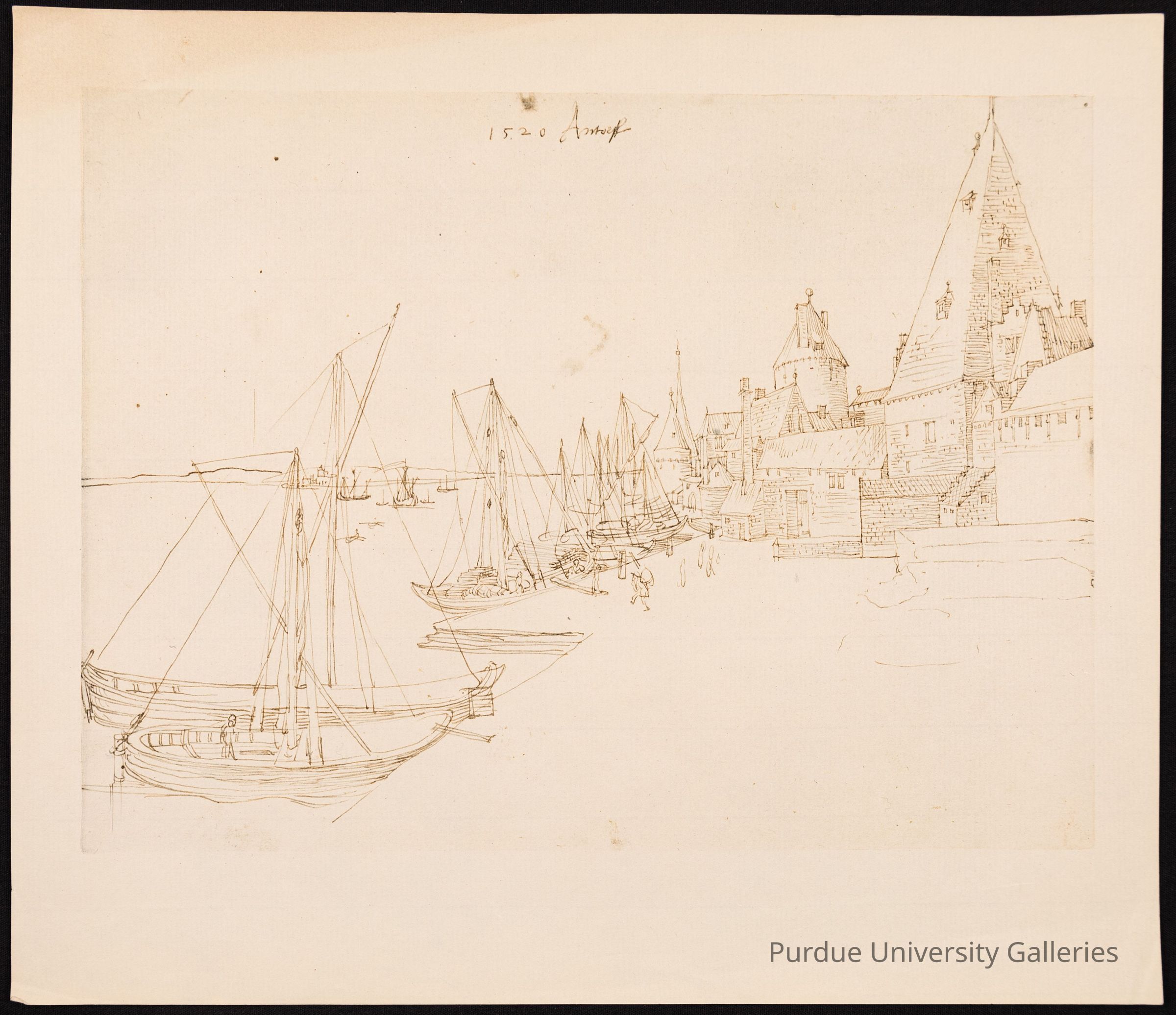 Der Hafen von Antwerpen beim Scheldetor (The port of Antwerp at the Scheldt Gate) from the Albertina Facsimile picture number 1