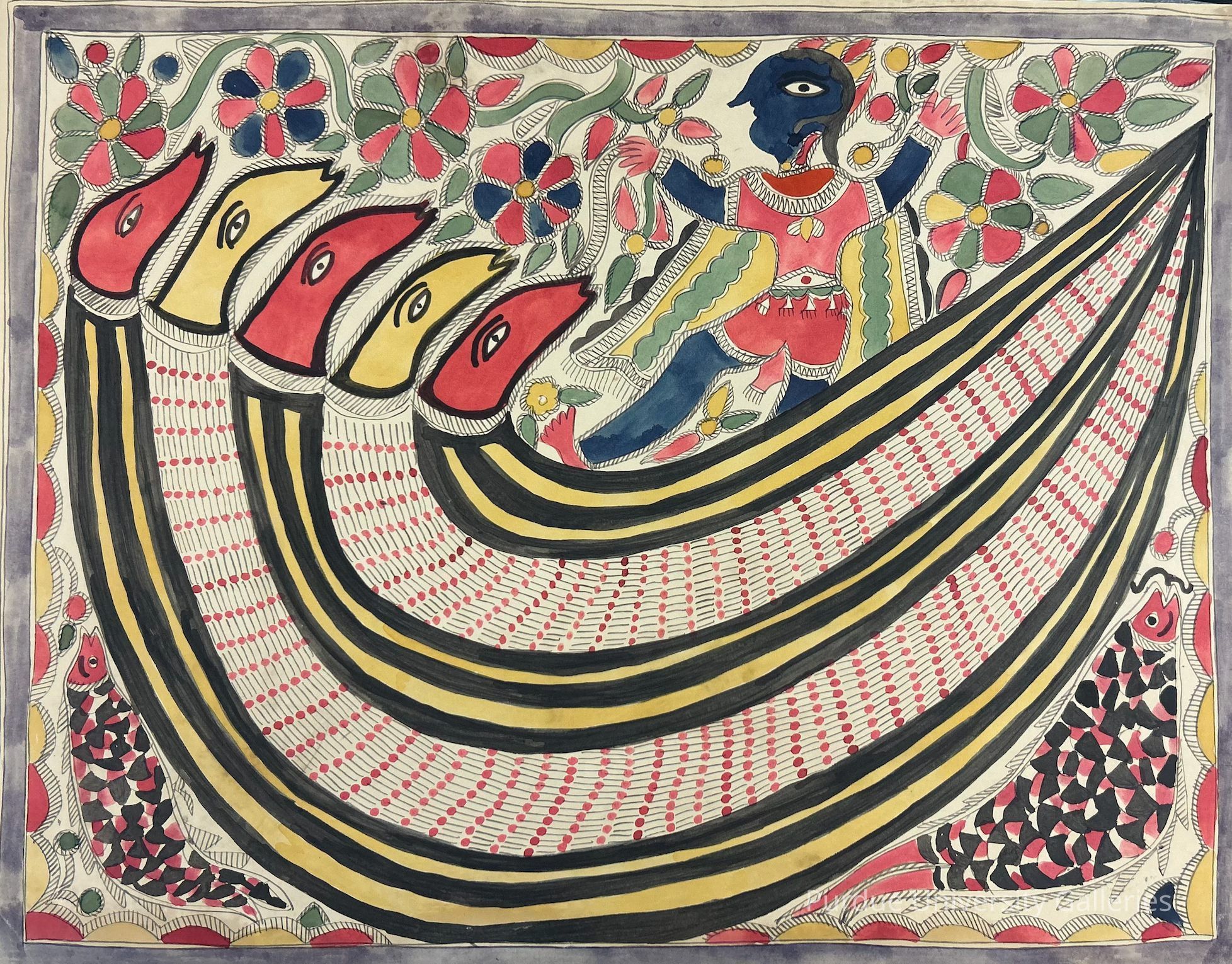 Domination of Kaliya the Serpent by Krishna picture number 1
