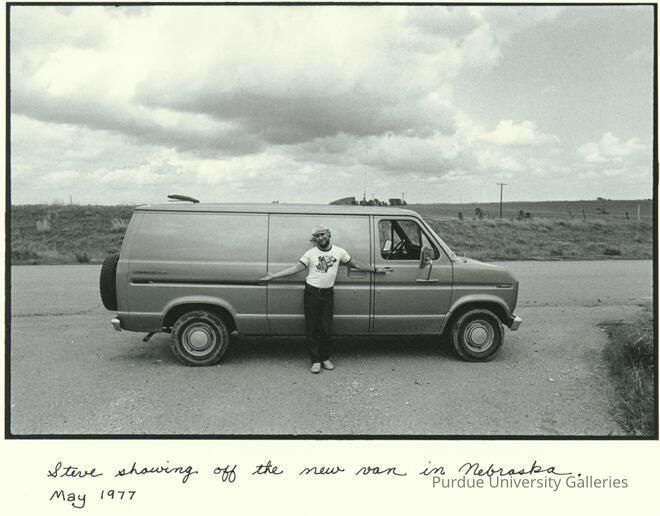 Steve showing off the new van in Nebraska picture number 1