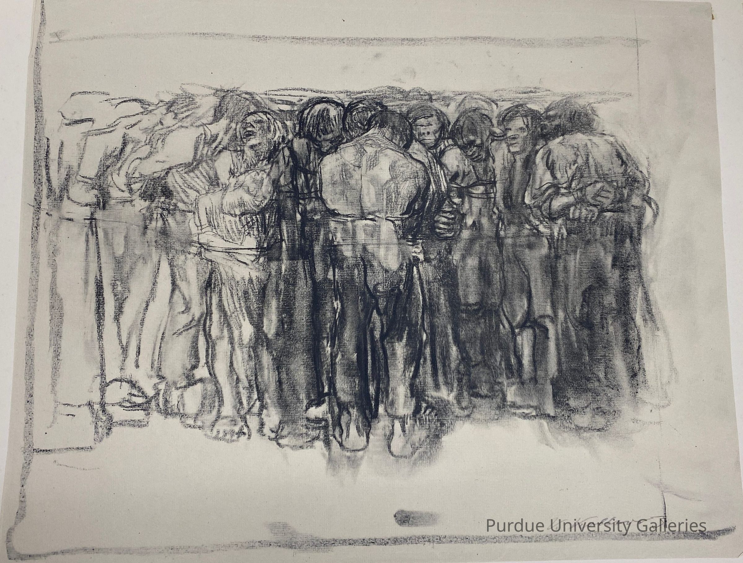 Die Gefangenen (The Prisoners) Preparatory Sketch Reproduction picture number 1