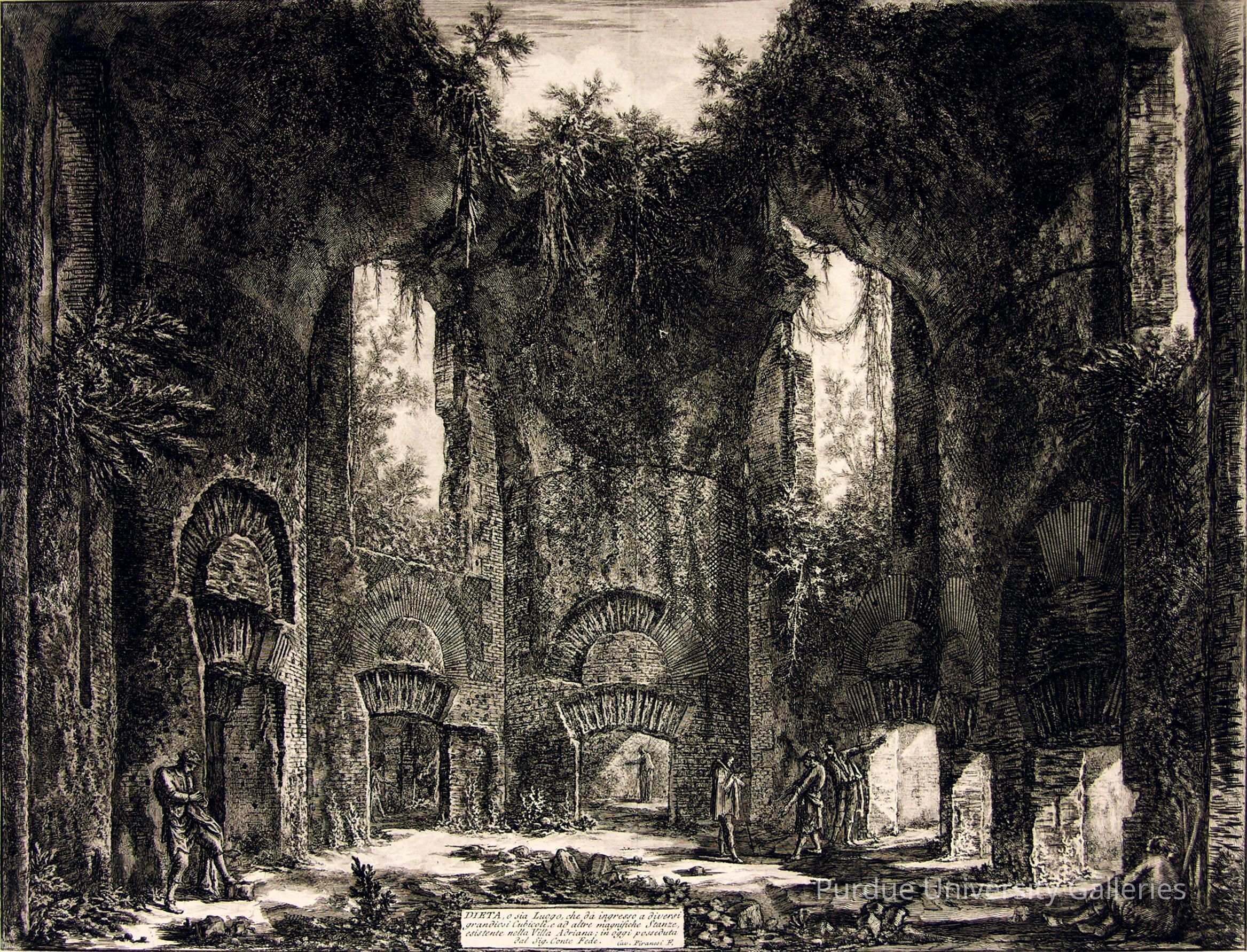 Dieta, o sia luggo...nella Villa Adriana (Meeting Hall or Entry...in Hadrian's Villa, Tivoli) from Vedute di Roma (Views of Rome) picture number 1
