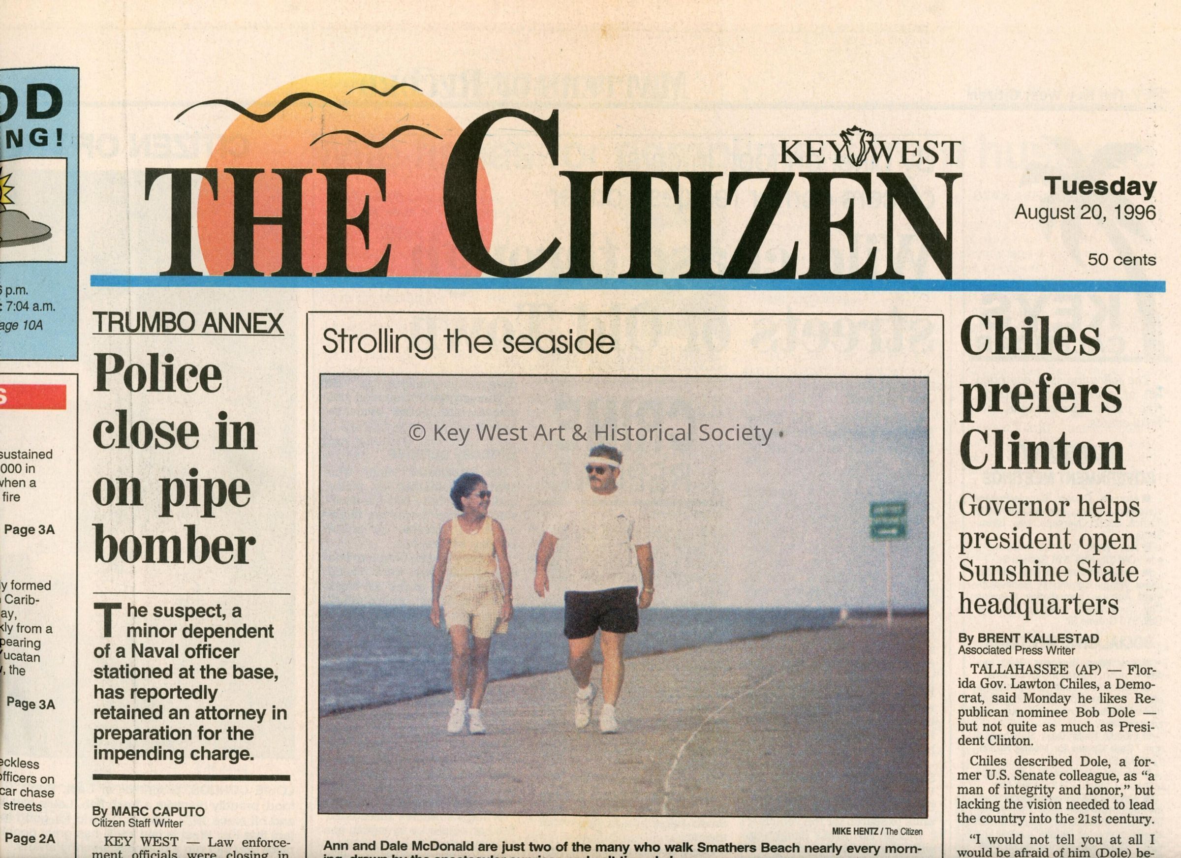 An article in the Key West Citizen that reads City prepares to keep call of