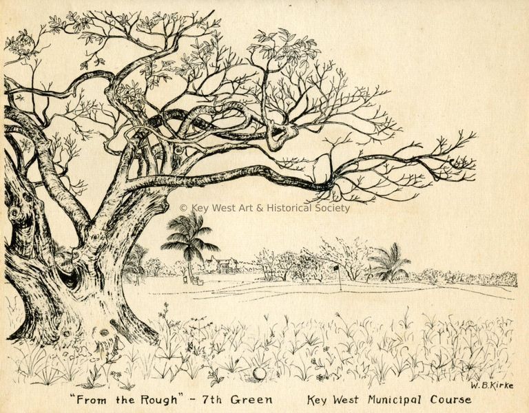          'From the Rough' - 7th Green, Key West Municipal Course; © Key West Art & Historical Society
   