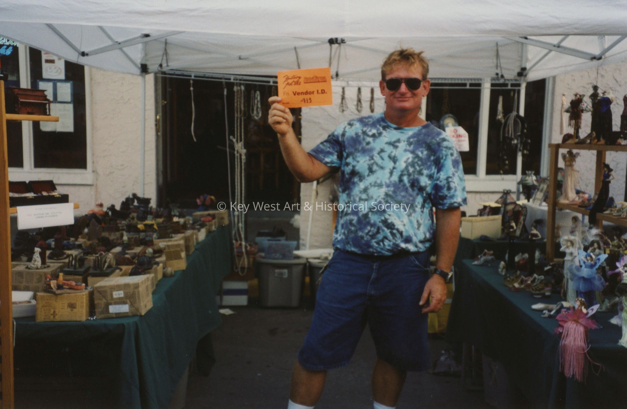 A vendor at the FF street fair.