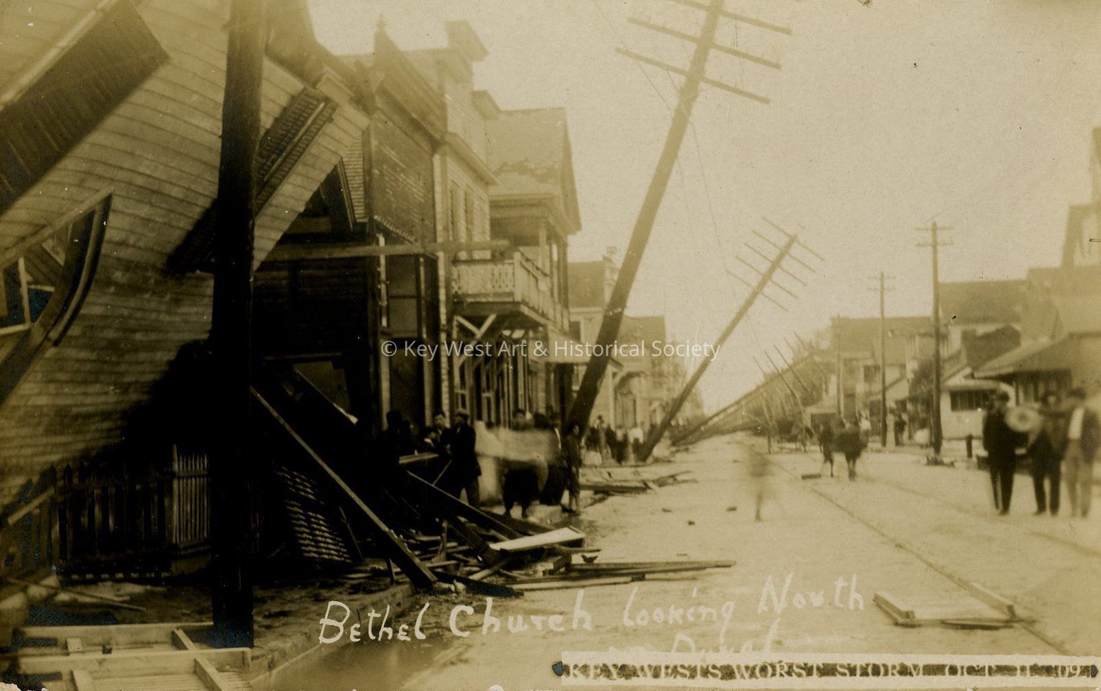 Hurricane Damage at Bethel Church; © Key West Art & Historical Society