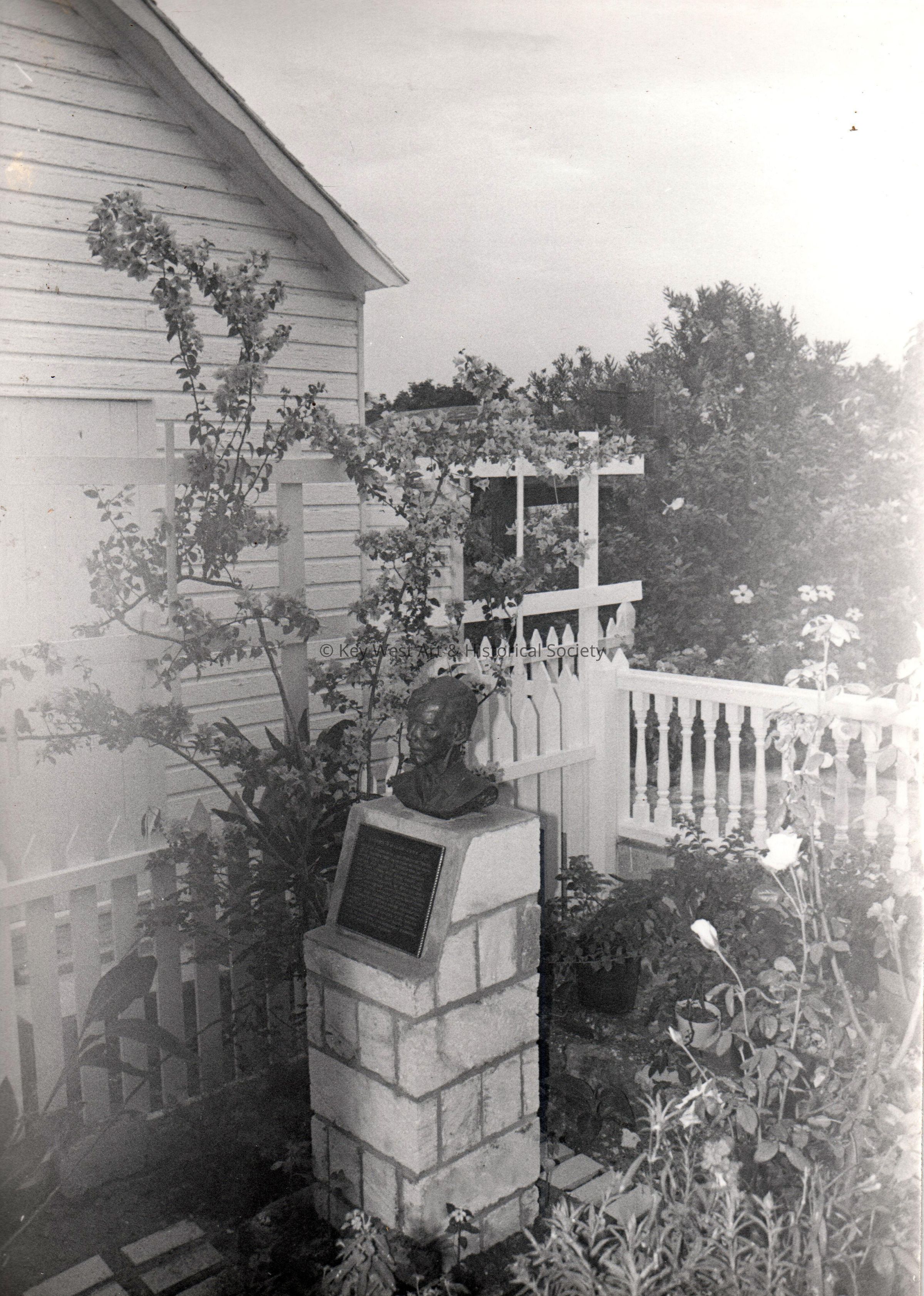 Bust in a garden picture number 1