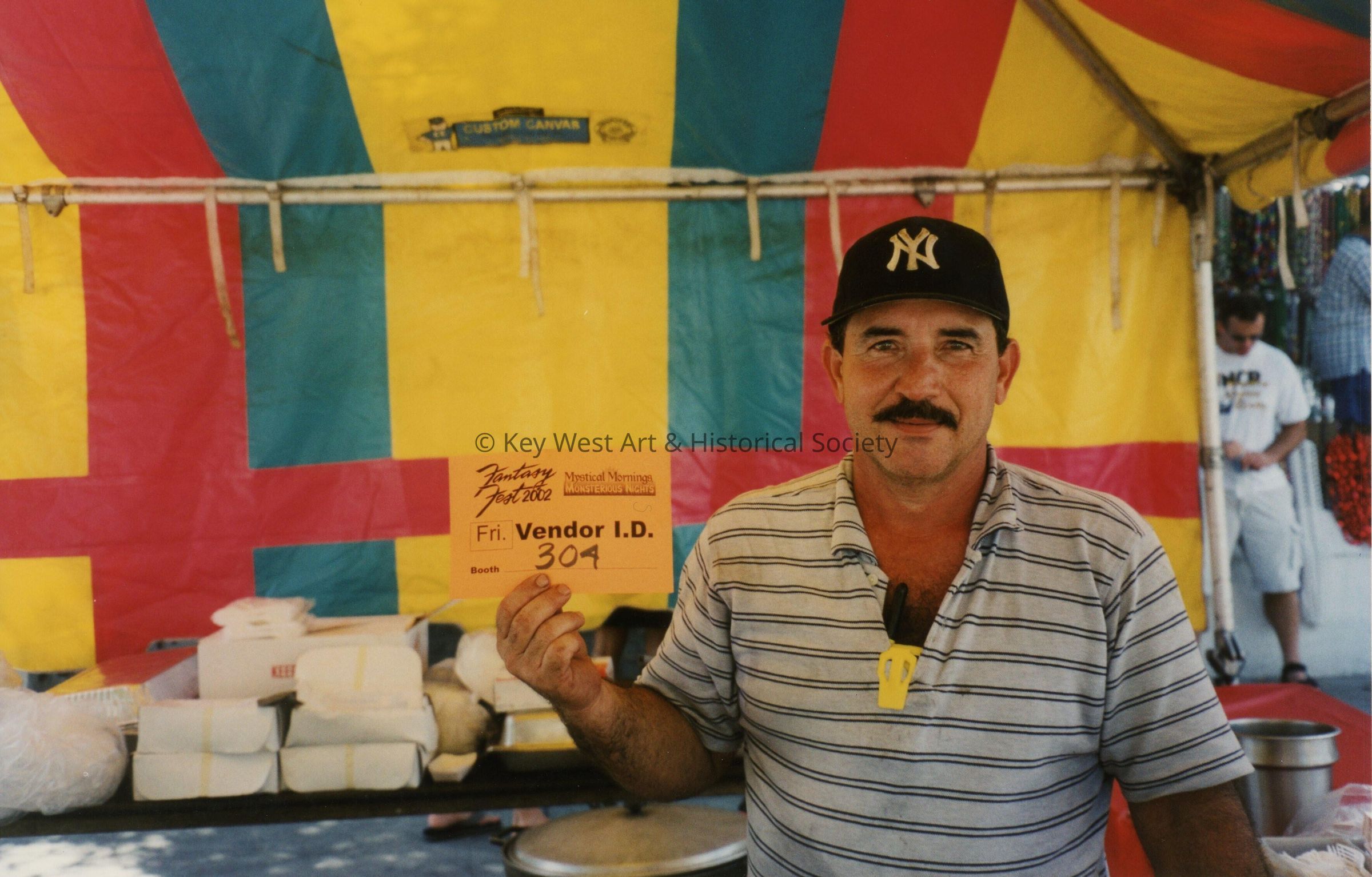 A vendor at the FF street fair.