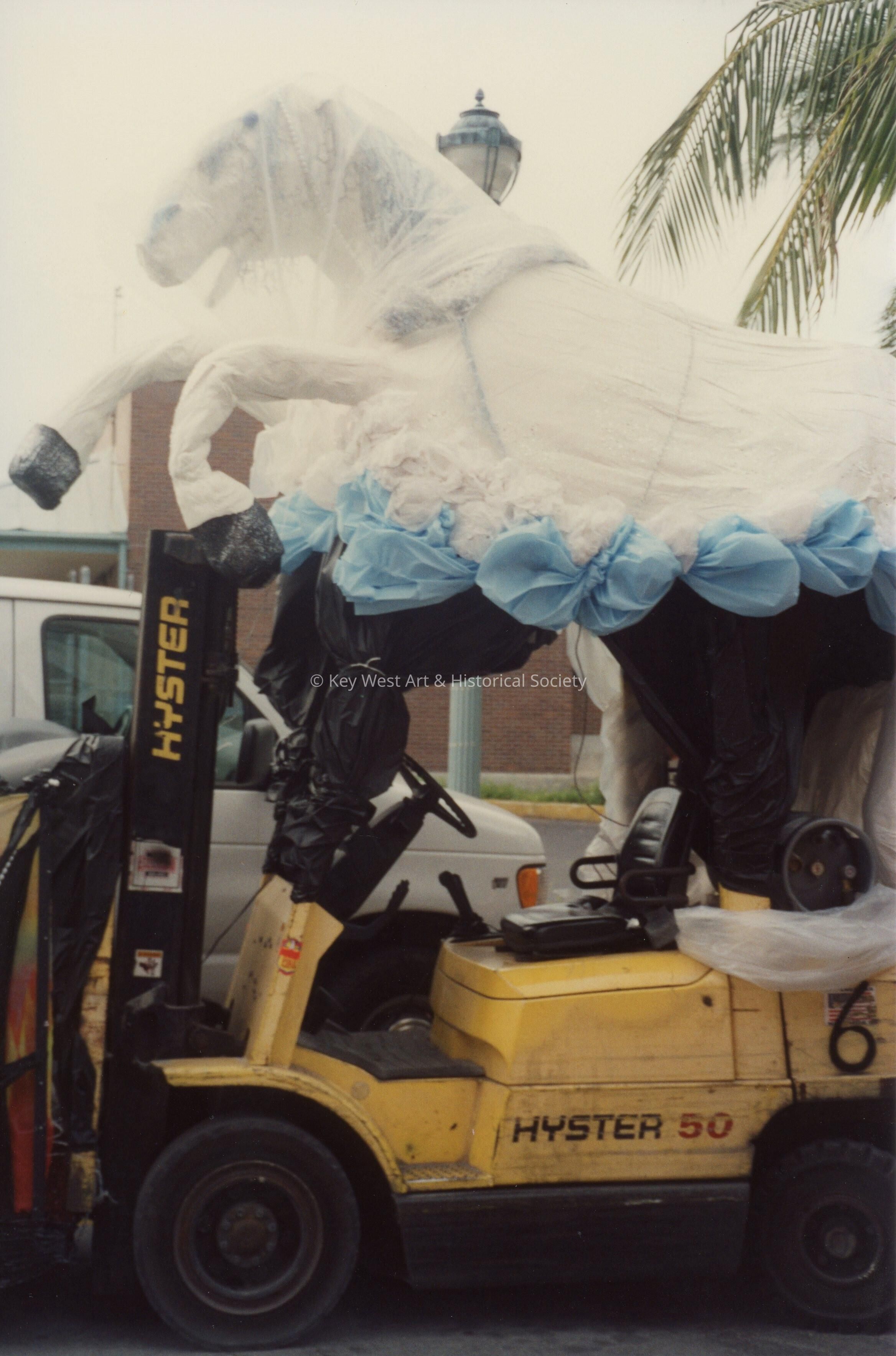 A float that will be in the parade.