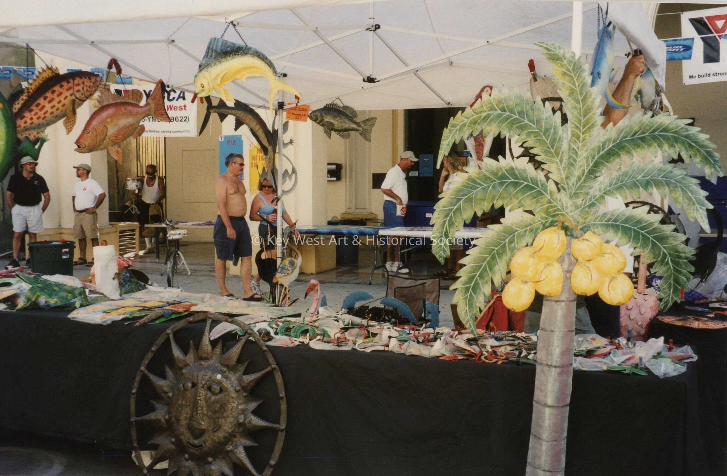 A vendor at the FF street fair.