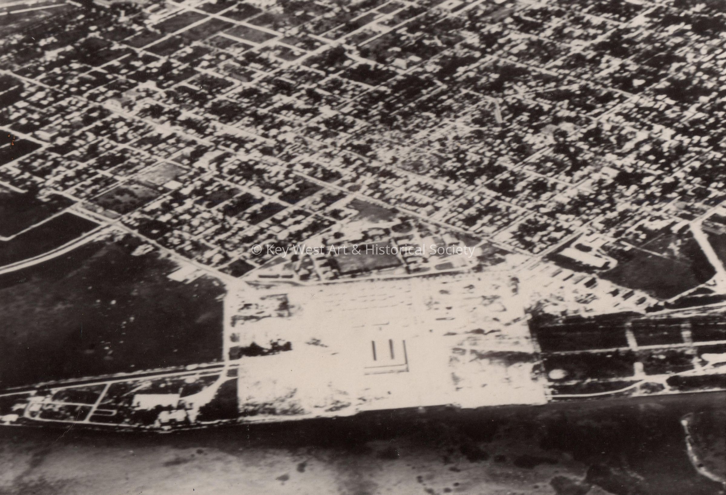 Aerial View of Naval Station Key West and Barracks; © Key West Art & Historical Society