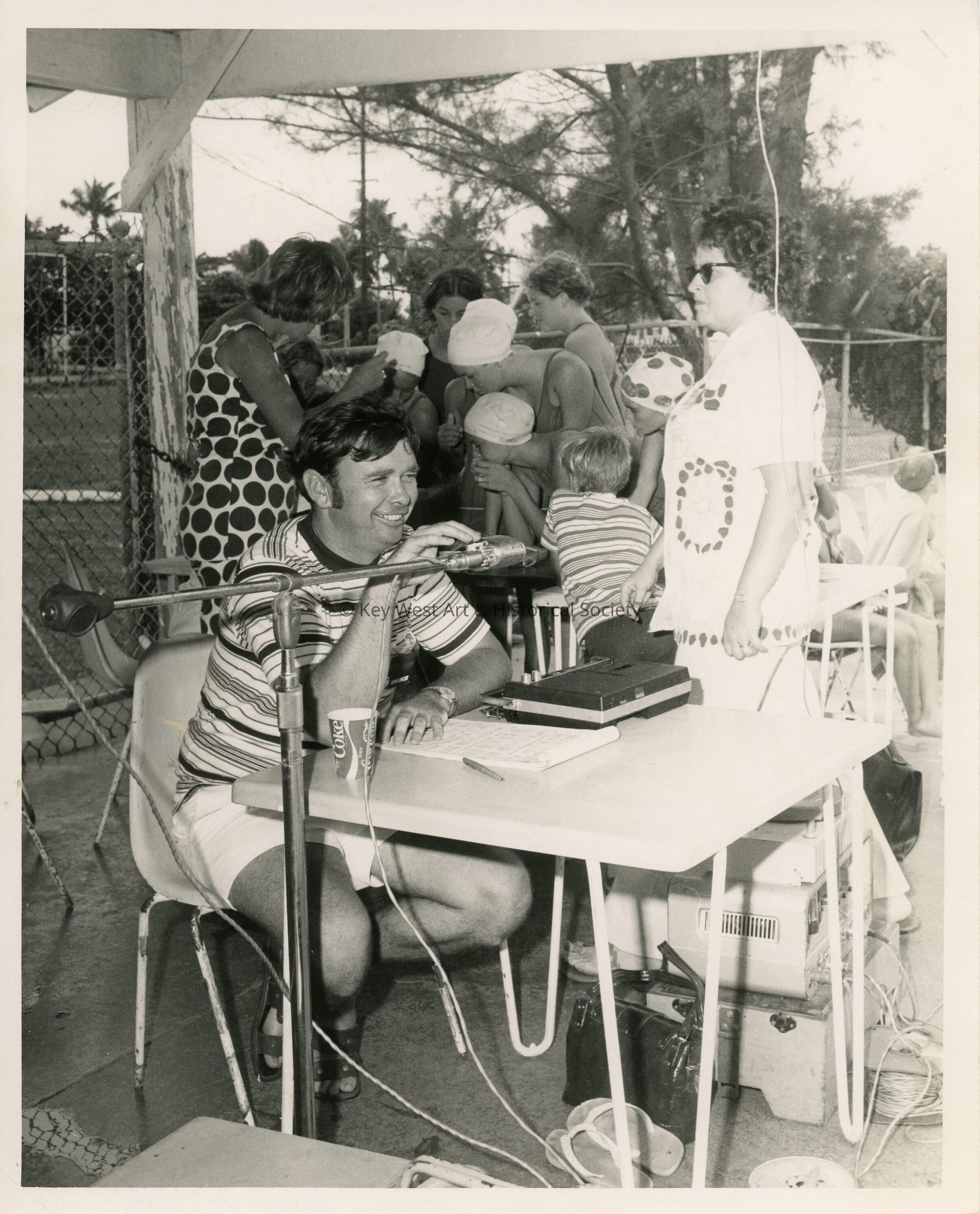 A group of unknown people at a party