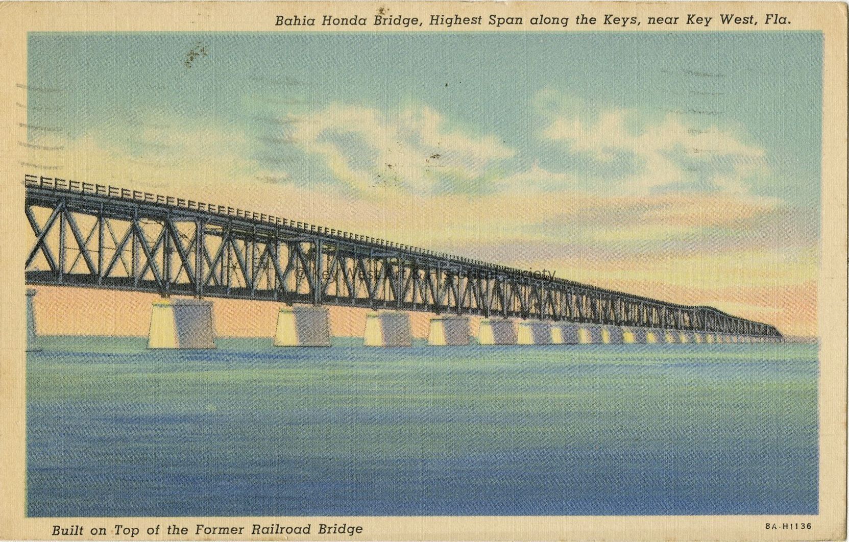 Bahia Honda Bridge, Highest Span Along the Keys, Near Key West, Fla.; © Key West Art & Historical Society