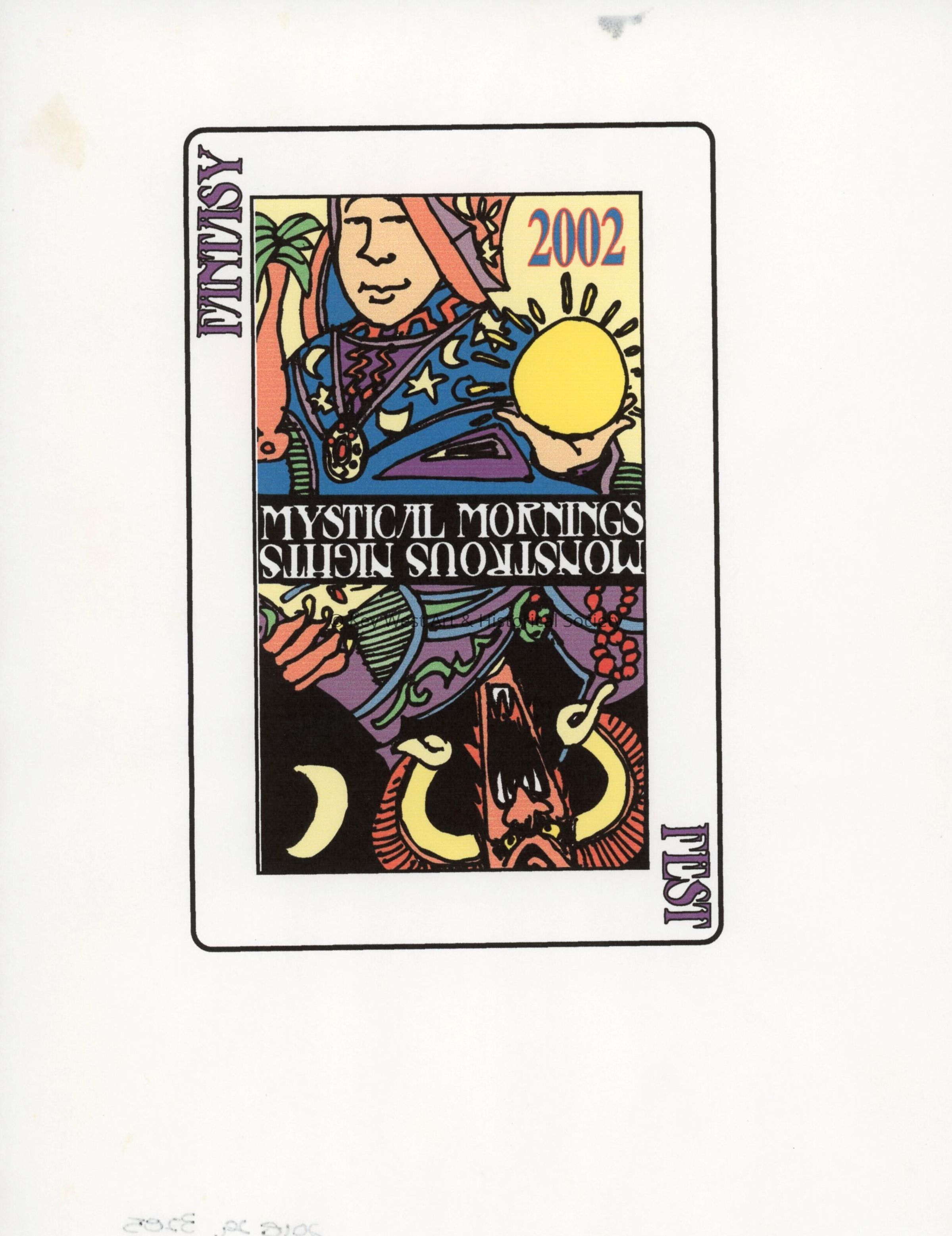 A picture of a playing card with characters on it.