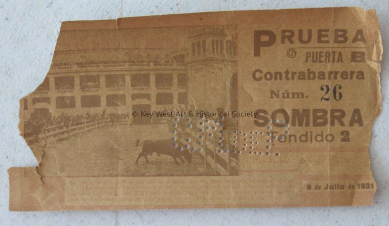 Bullfighting Ticket